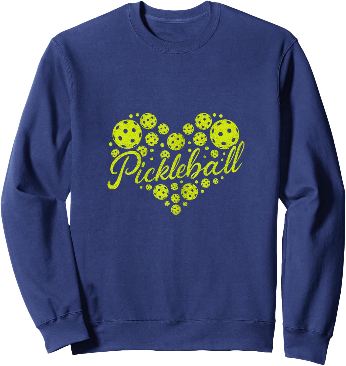 Pickleball Lovers Heart Ball Cute Women Girls Sweatshirt - Sweatshirt | Navy