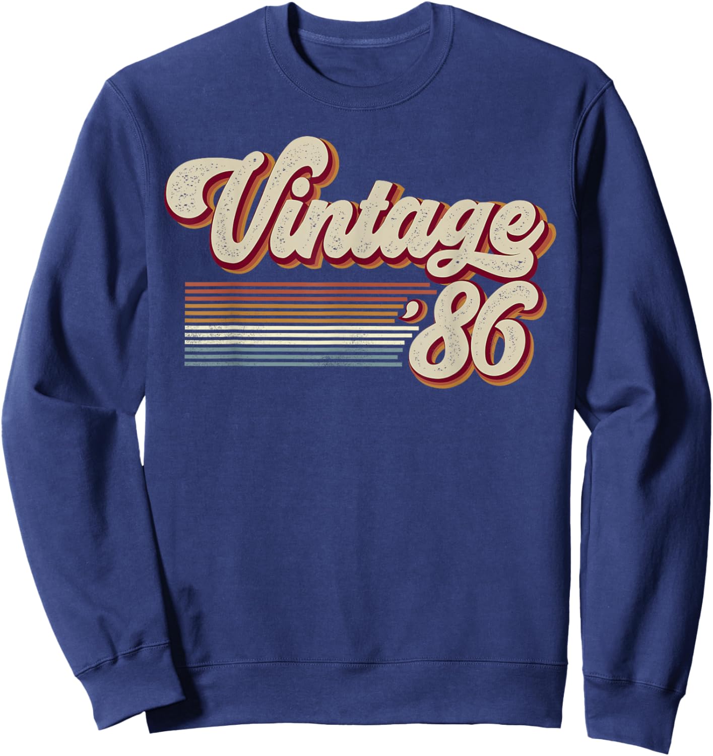 Vintage 1986 Retro Sunset Classic 40-Year-Old 40th Birthday Sweatshirt - Sweatshirt | Navy