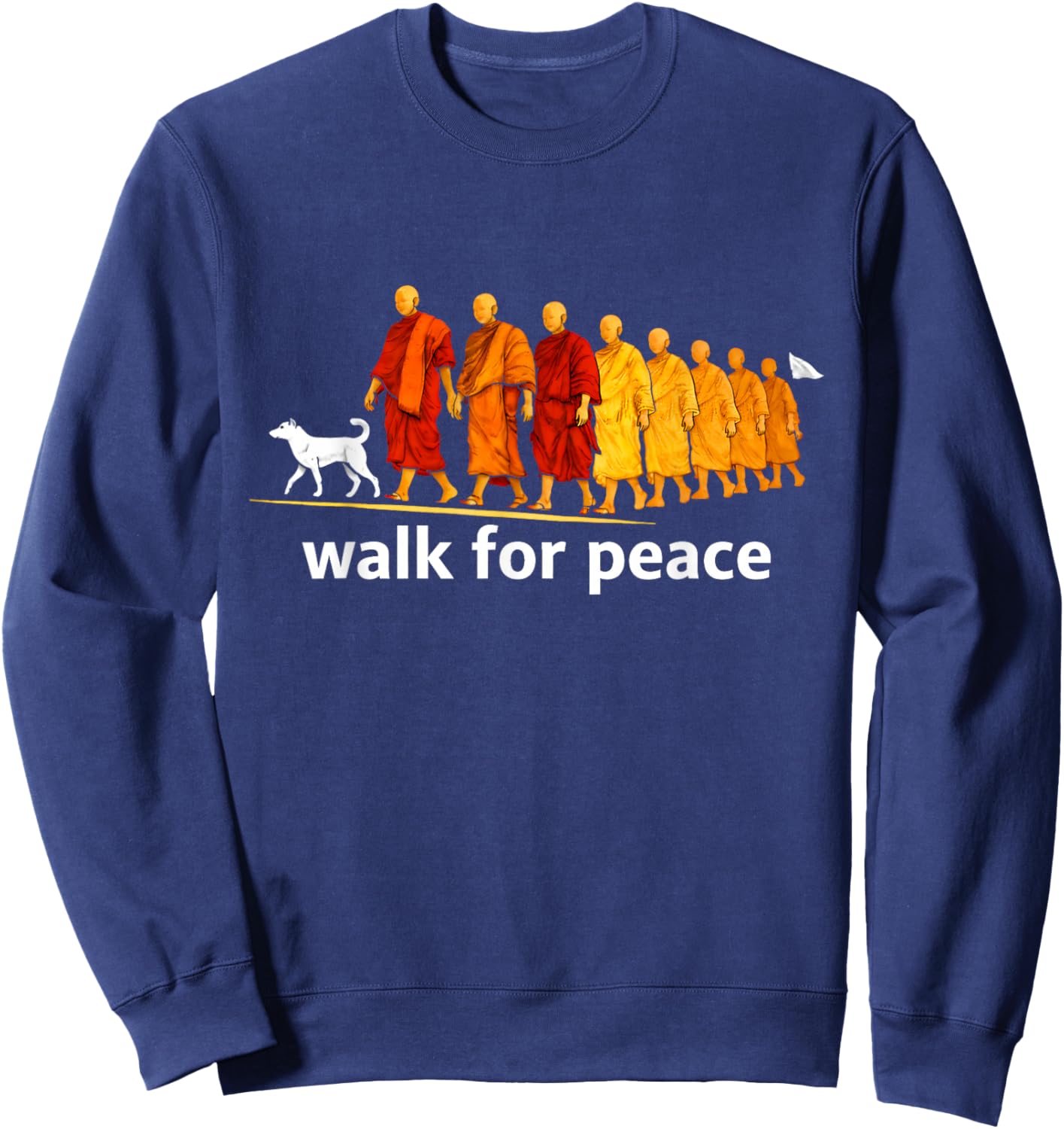 Retro Walk for Peace Sweatshirt - Sweatshirt | Navy