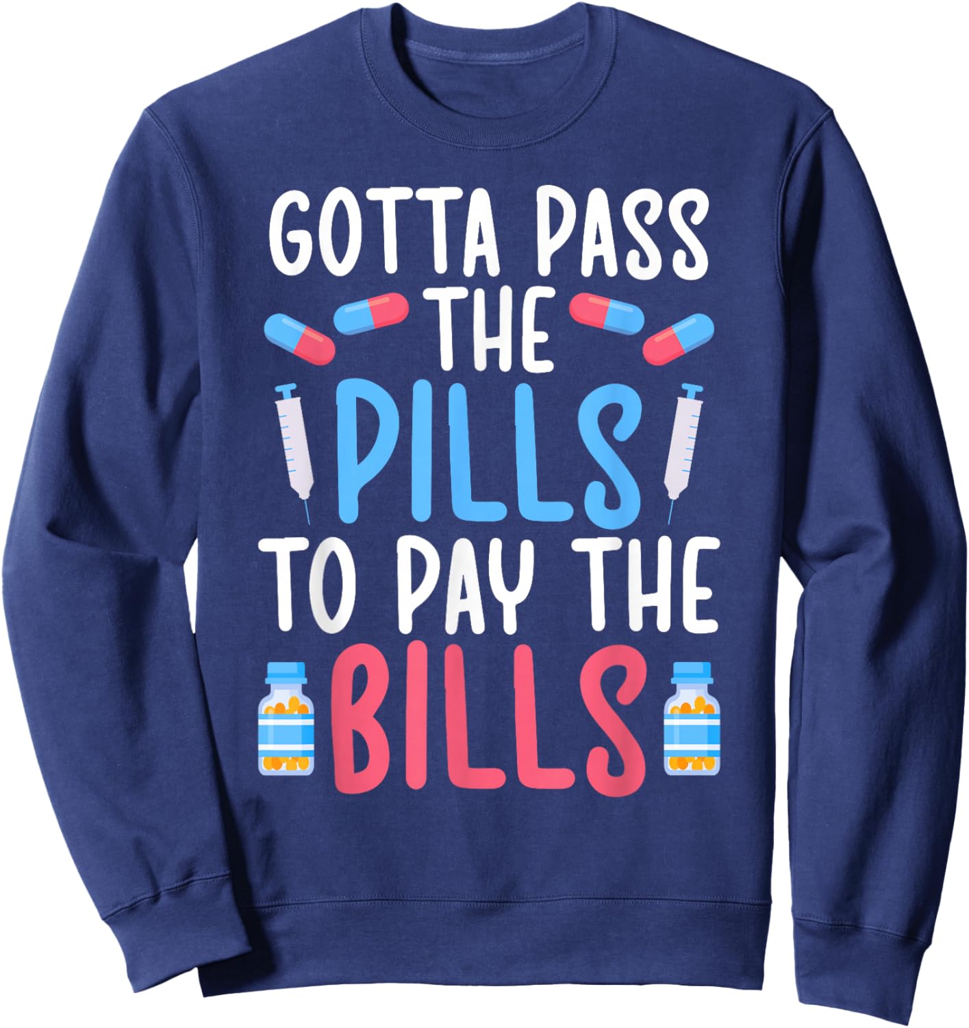 Medication Aide Funny Med Aide Medication Aides Sweatshirt - Sweatshirt | Navy