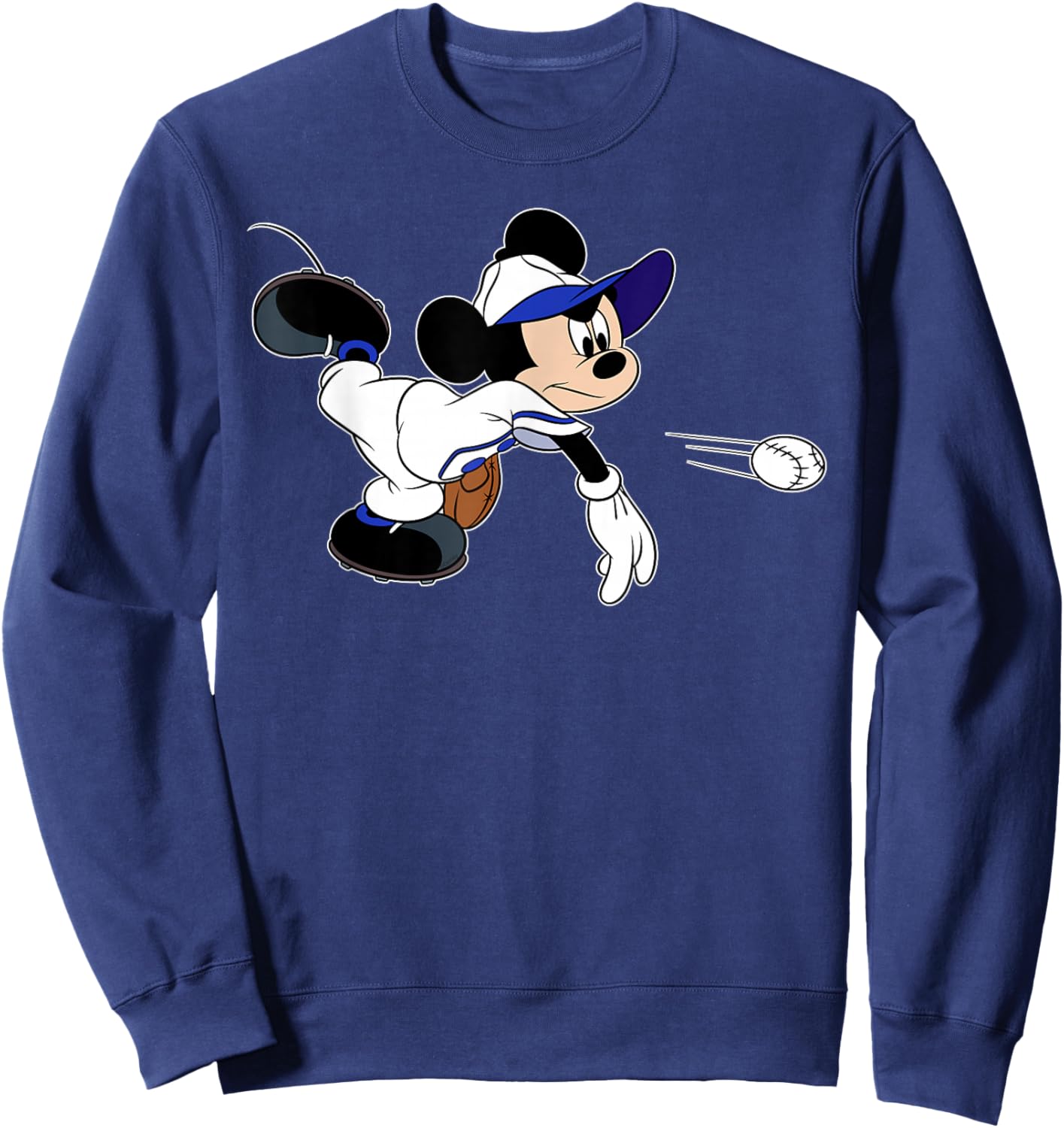 Disney Sports Mickey Mouse Baseball Team Player Sweatshirt - Sweatshirt | Navy