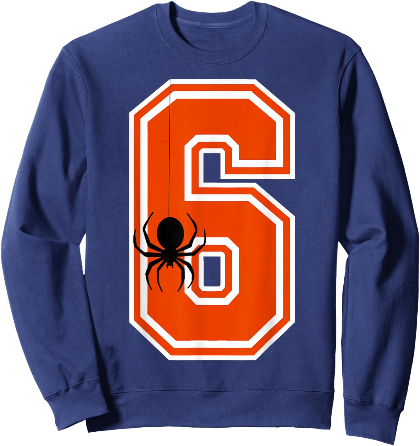 Funny 6 7 Six Seven Spider Web Halloween Costume Sweatshirt - Sweatshirt | Navy