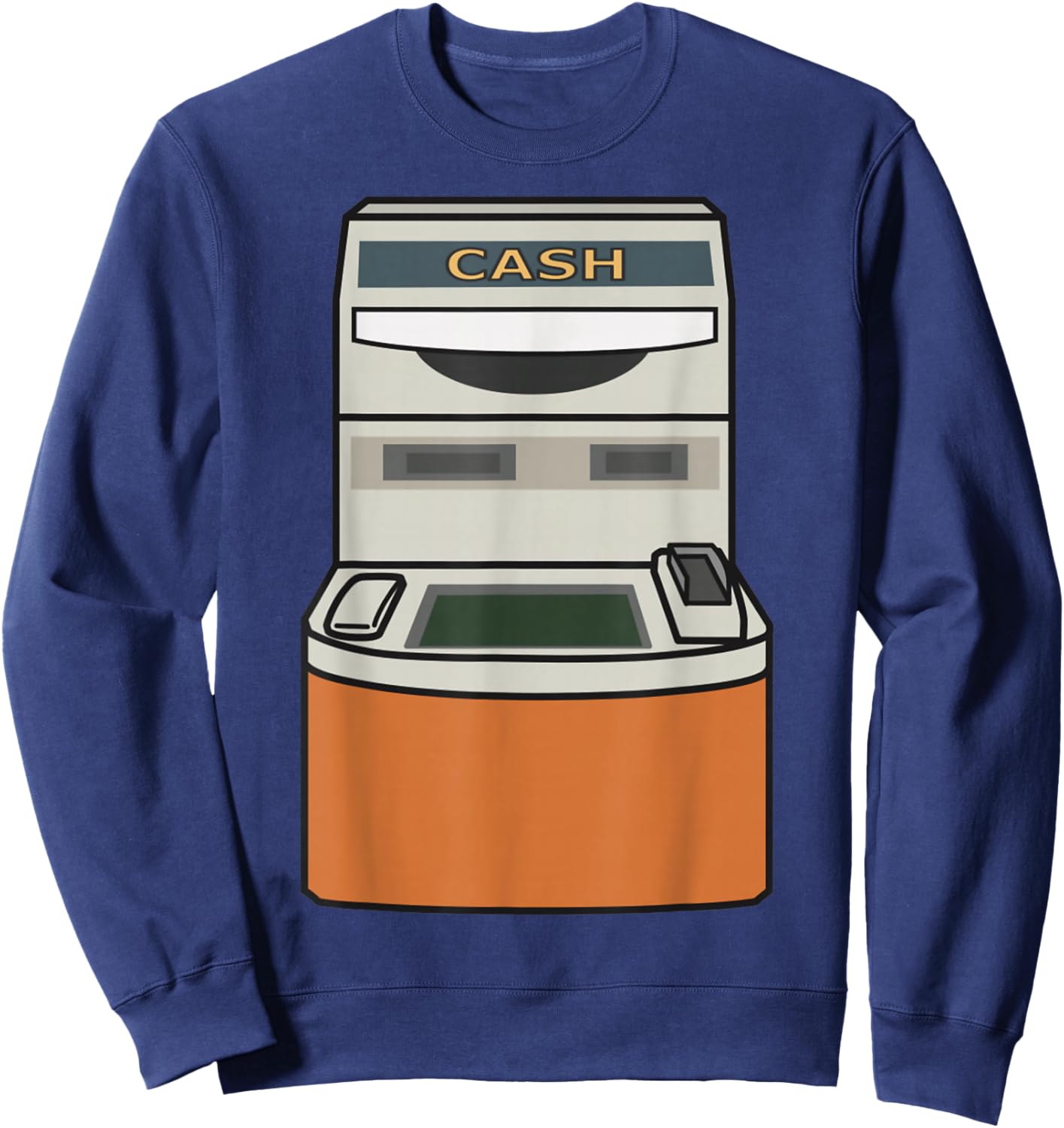 Funny ATM Machine Halloween Costume Sweatshirt - Sweatshirt | Navy