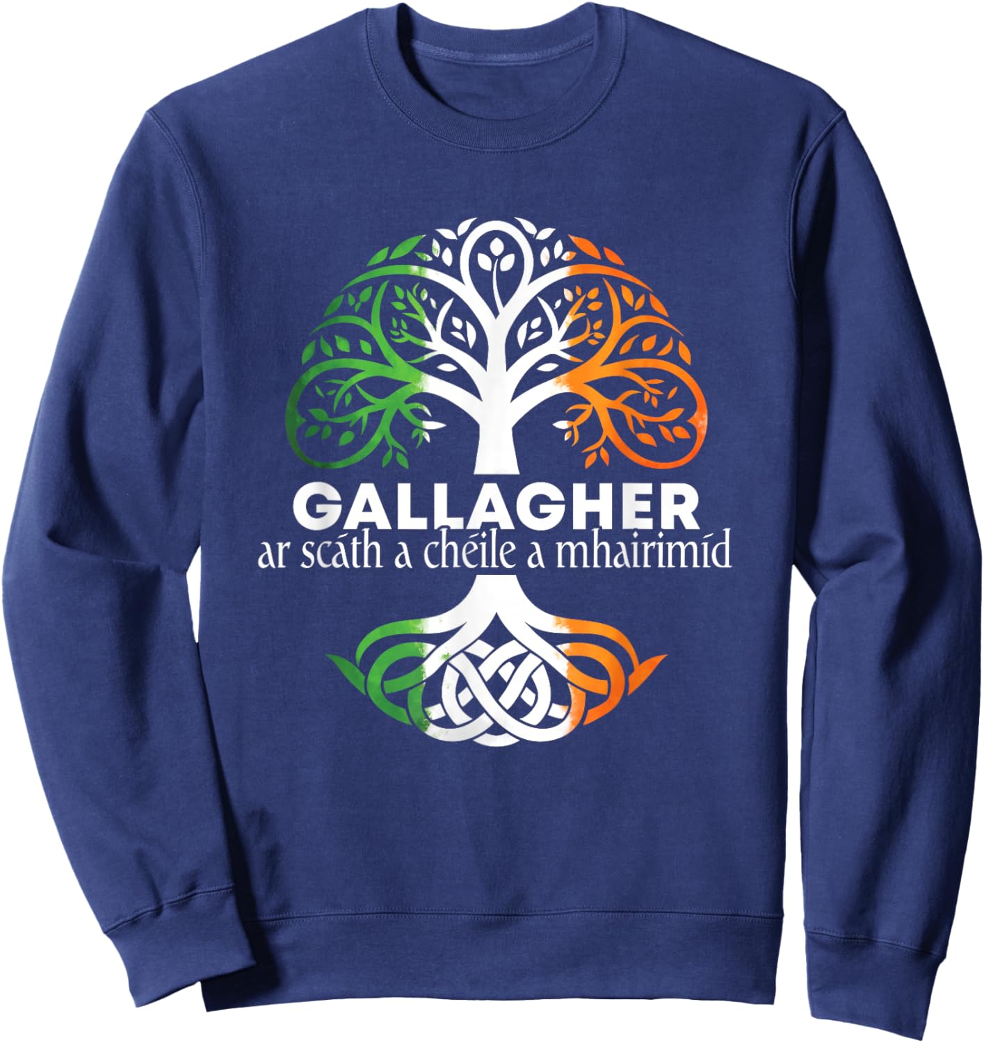 Gallagher Irish Family Name Celtic Irish Roots Sweatshirt - Sweatshirt | Navy