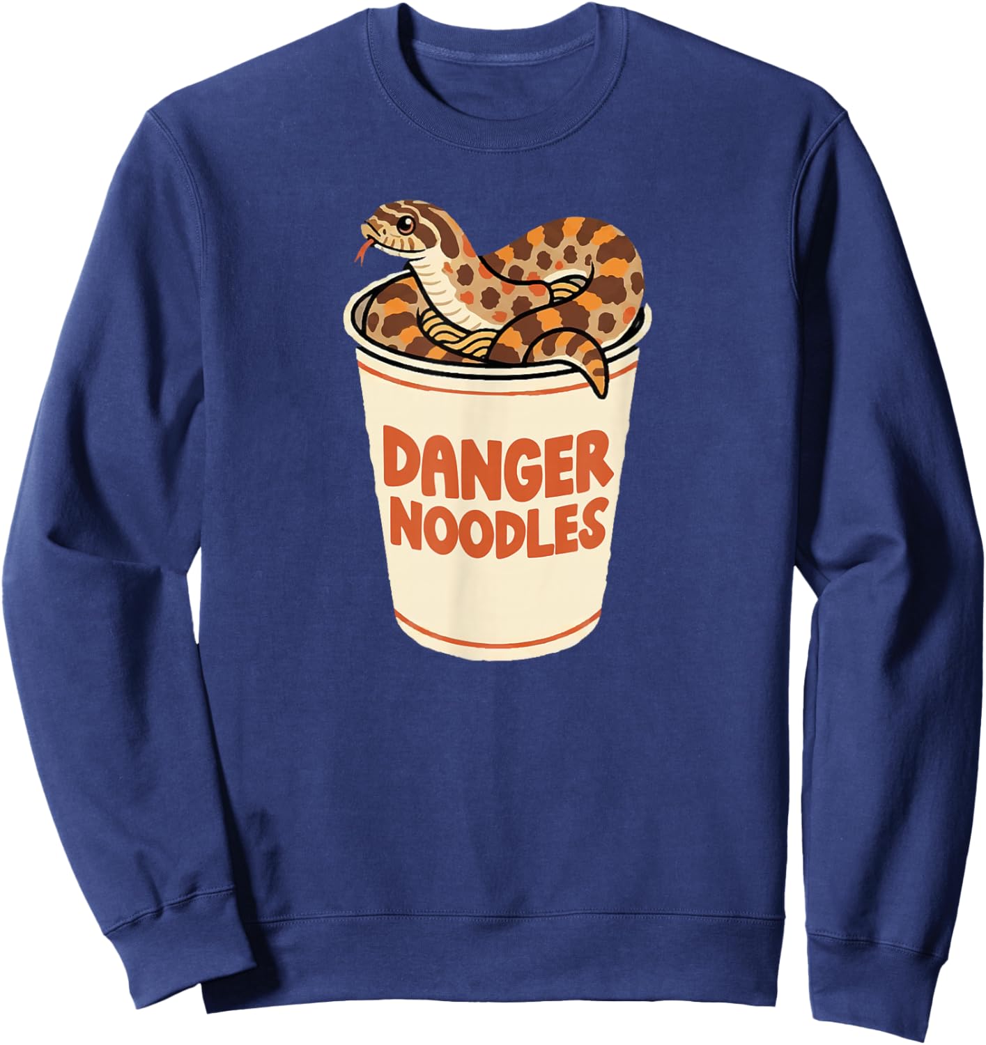 Danger Noodles Hognose Snake Owner Hognose Snake Lover Sweatshirt - Sweatshirt | Navy