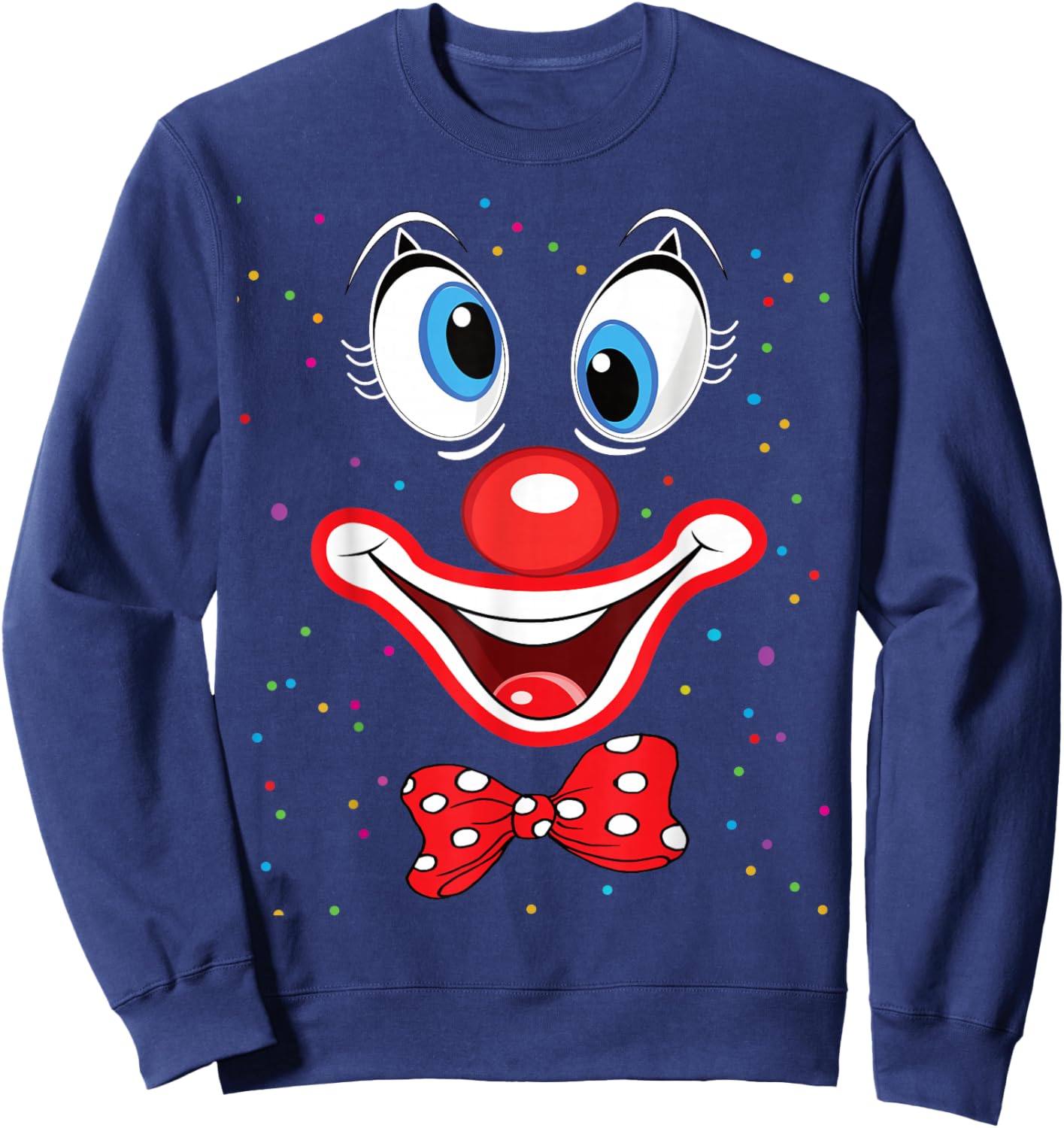 Carnival Clown Face Circus Costume Kids Men Women Carnivals Sweatshirt - Sweatshirt | Navy