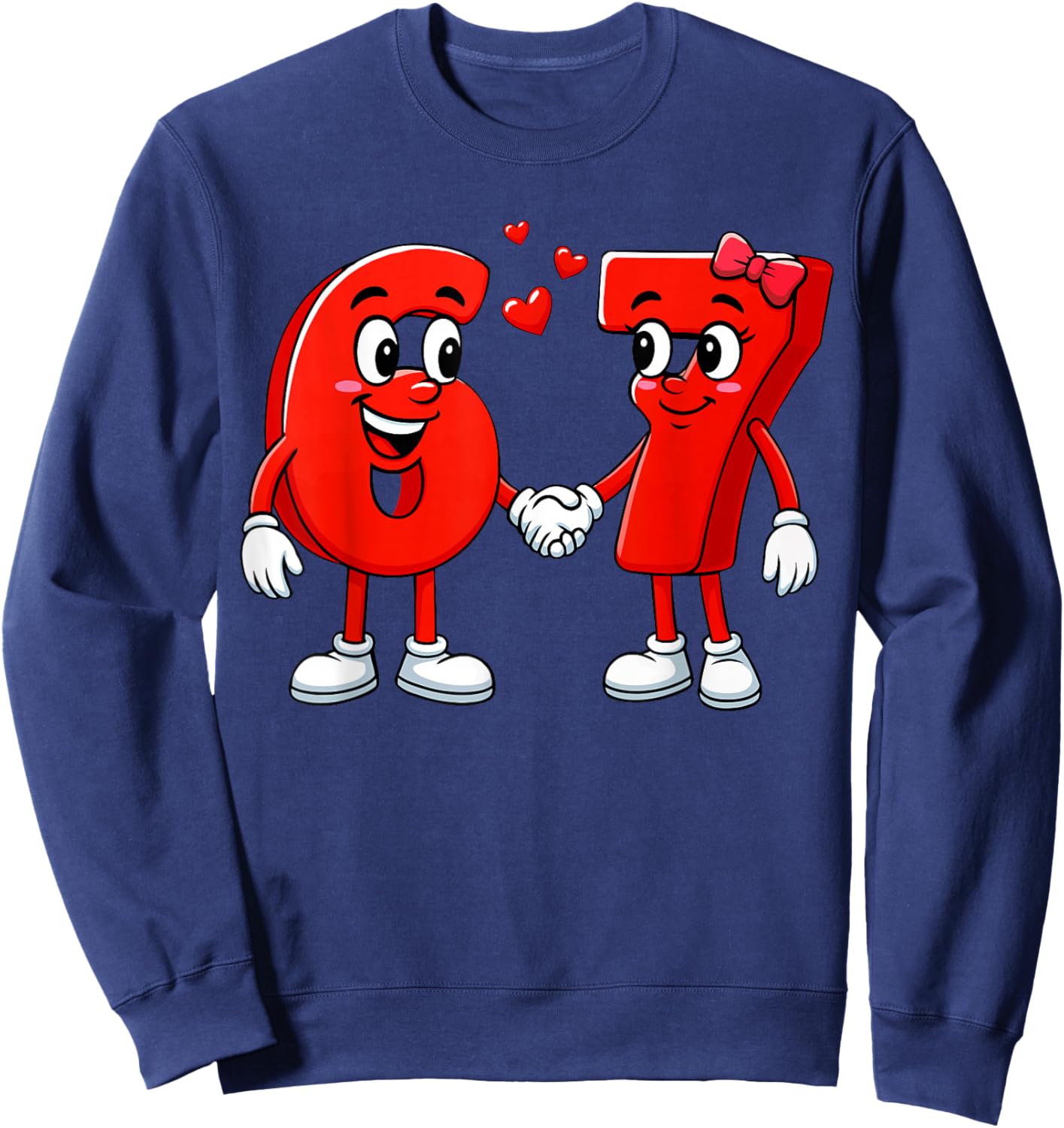 67 Meme Six Seven for Kids Women Men Boys Girls Valentine Sweatshirt - Sweatshirt | Navy
