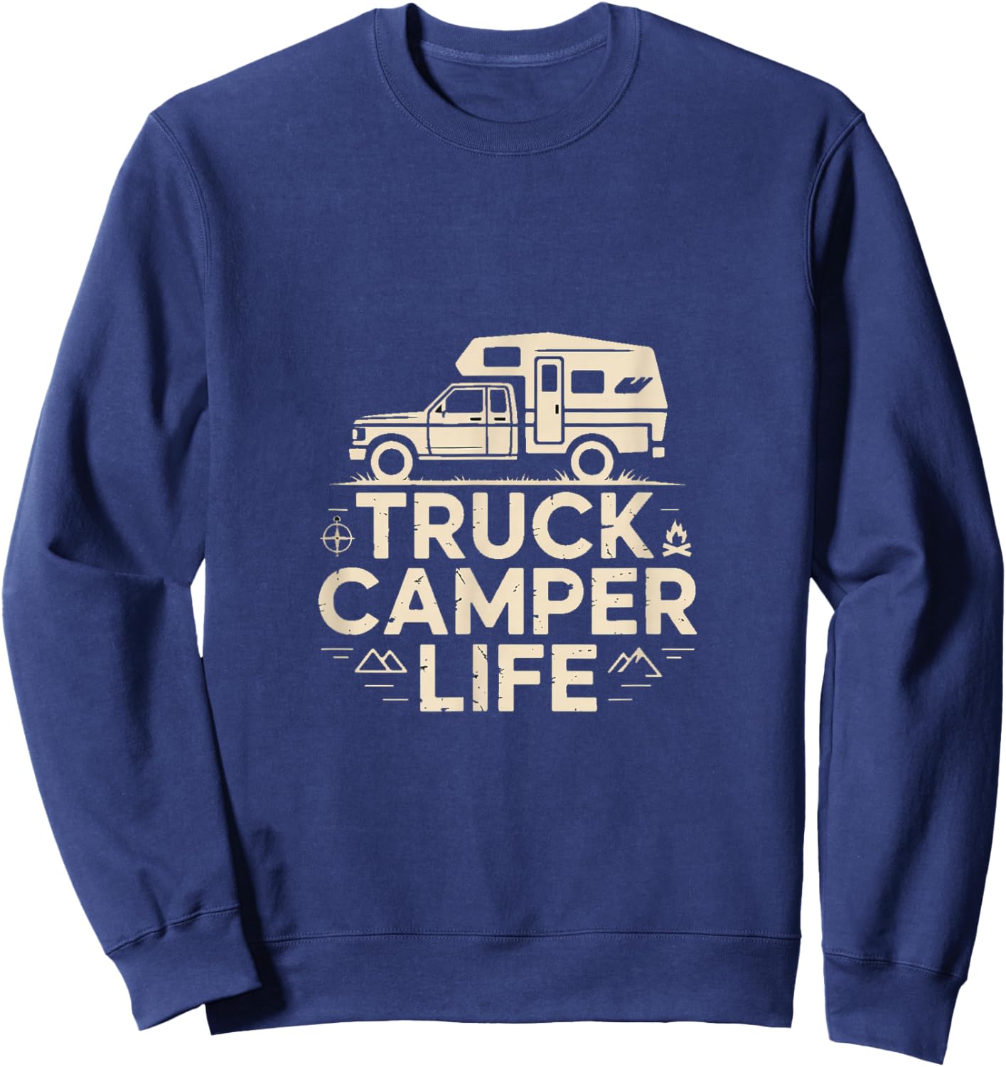 Road Trip Adventure Truck Camper Life Camping Sweatshirt - Sweatshirt | Navy