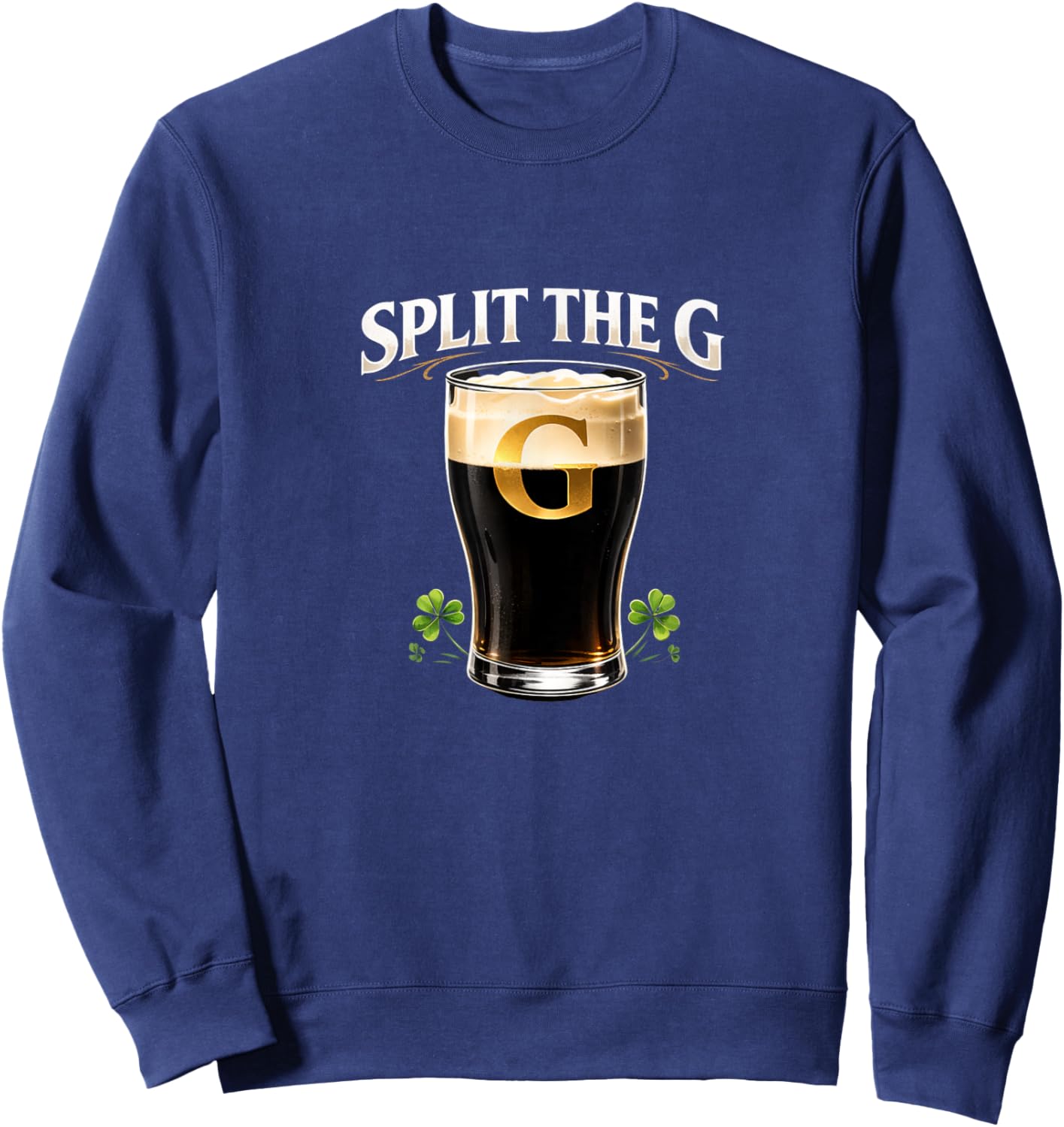 Split The G Irish Beer St Patricks Day Pub Sweatshirt - Sweatshirt | Navy