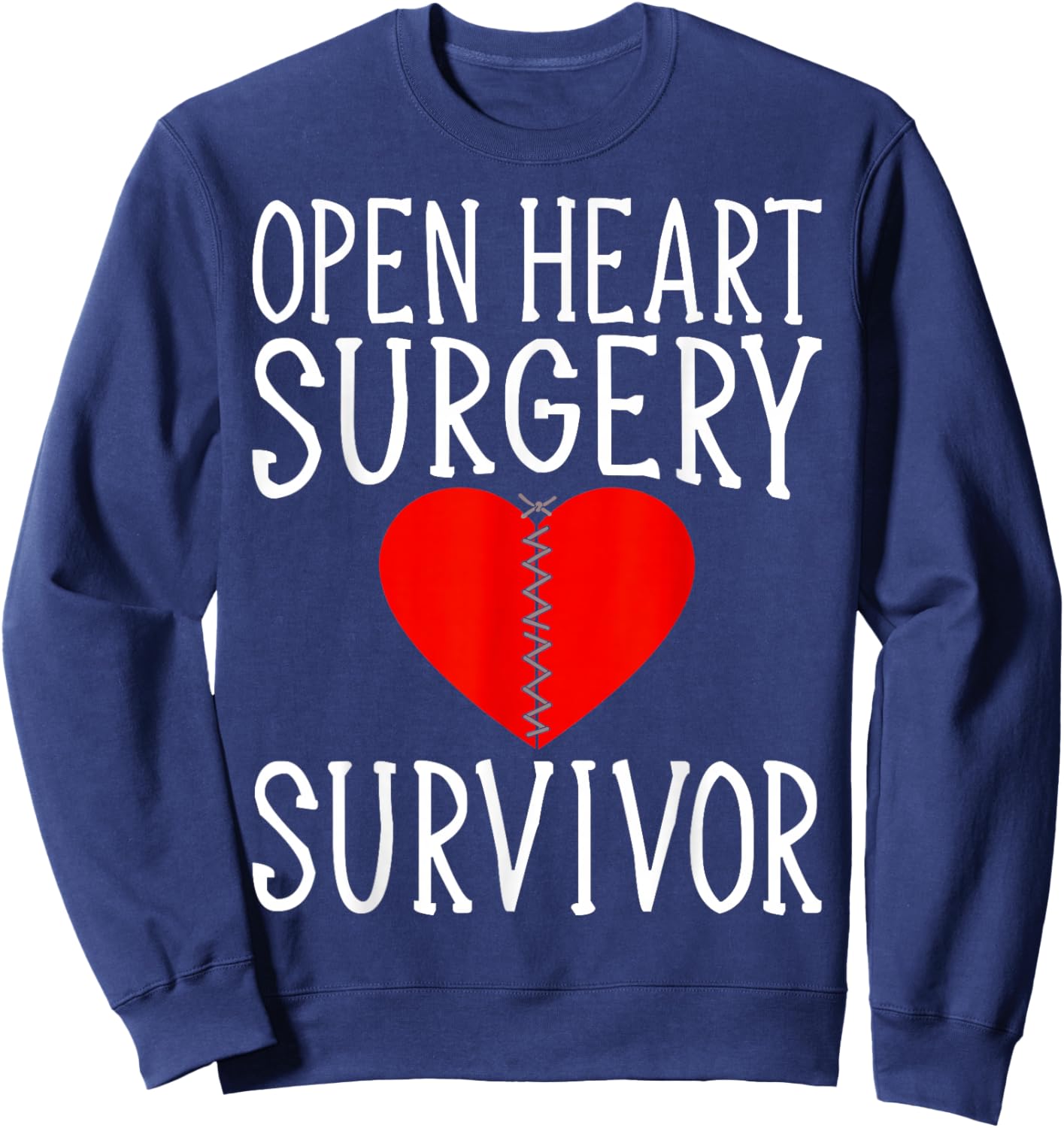 Open Heart Surgery Survivor - Heart Fighter Sweatshirt - Sweatshirt | Navy