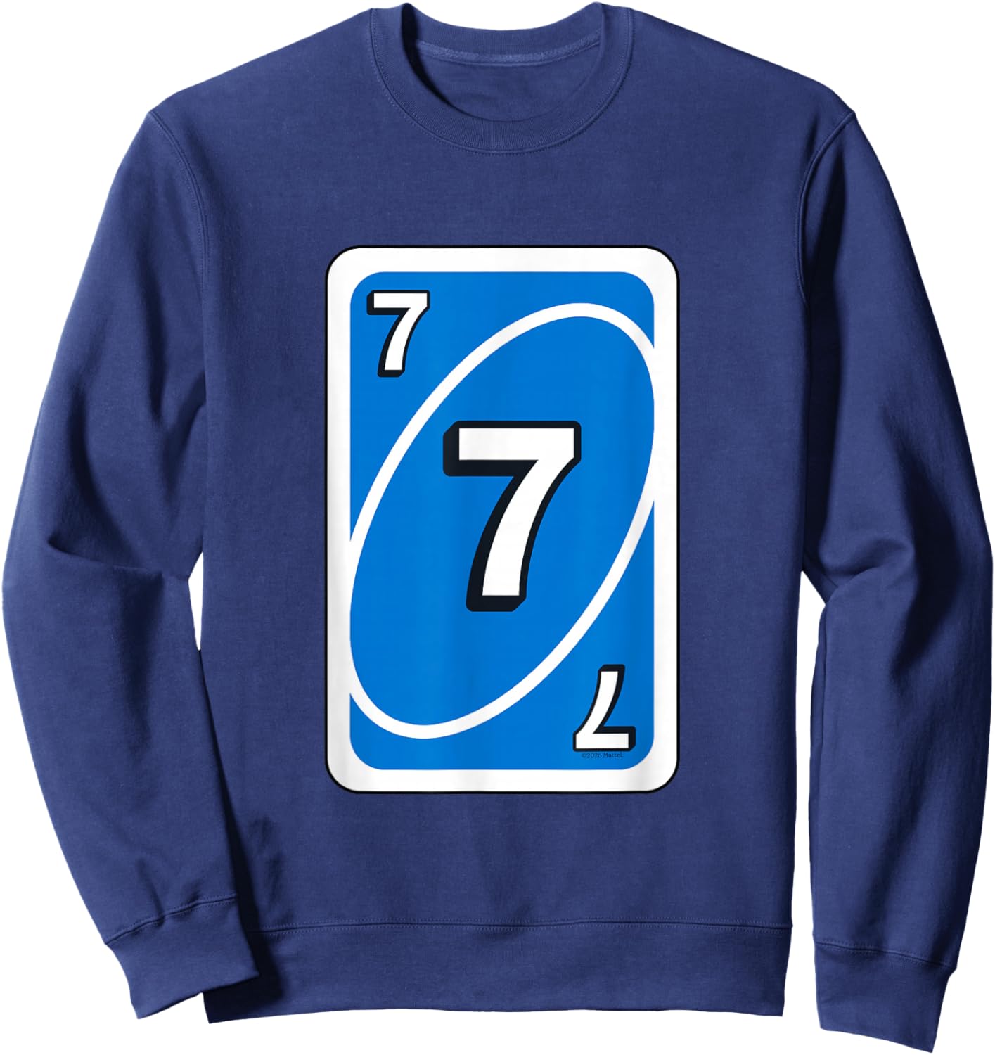UNO Halloween Blue 7" Card Sweatshirt - Sweatshirt | Navy