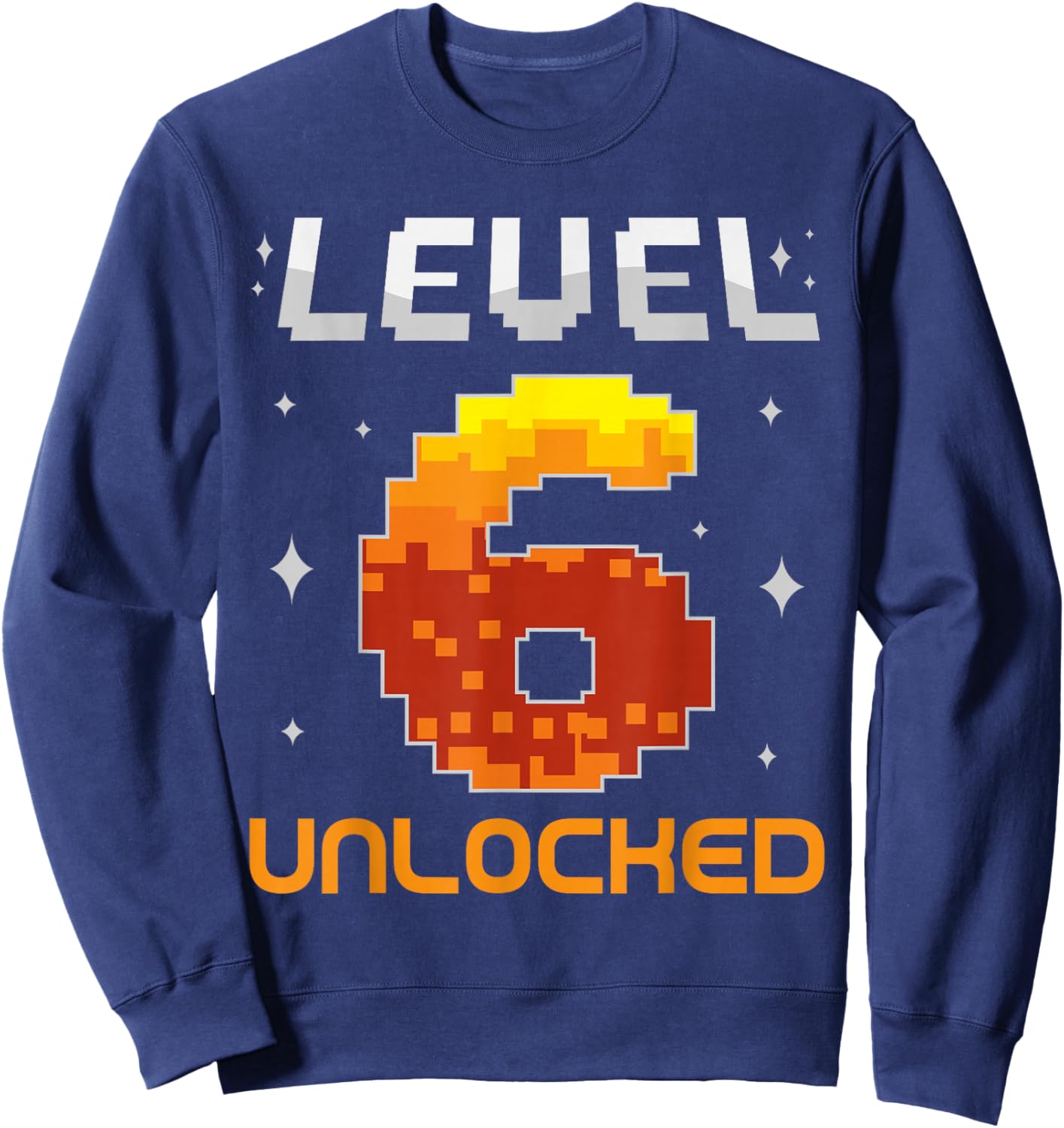 Level 6 Unlocked 6th Birthday Six Years Old Gamer Gaming Sweatshirt - Sweatshirt | Navy