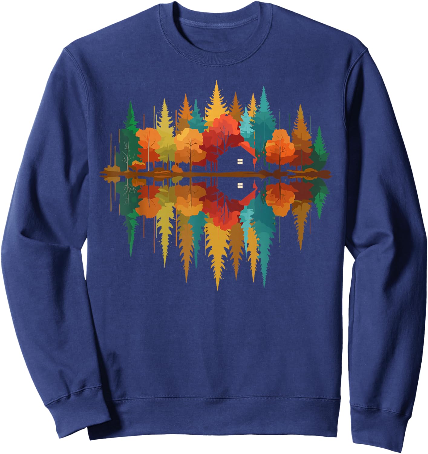 Nature Reflection Cabin Men Kids Sweatshirt - Sweatshirt | Navy