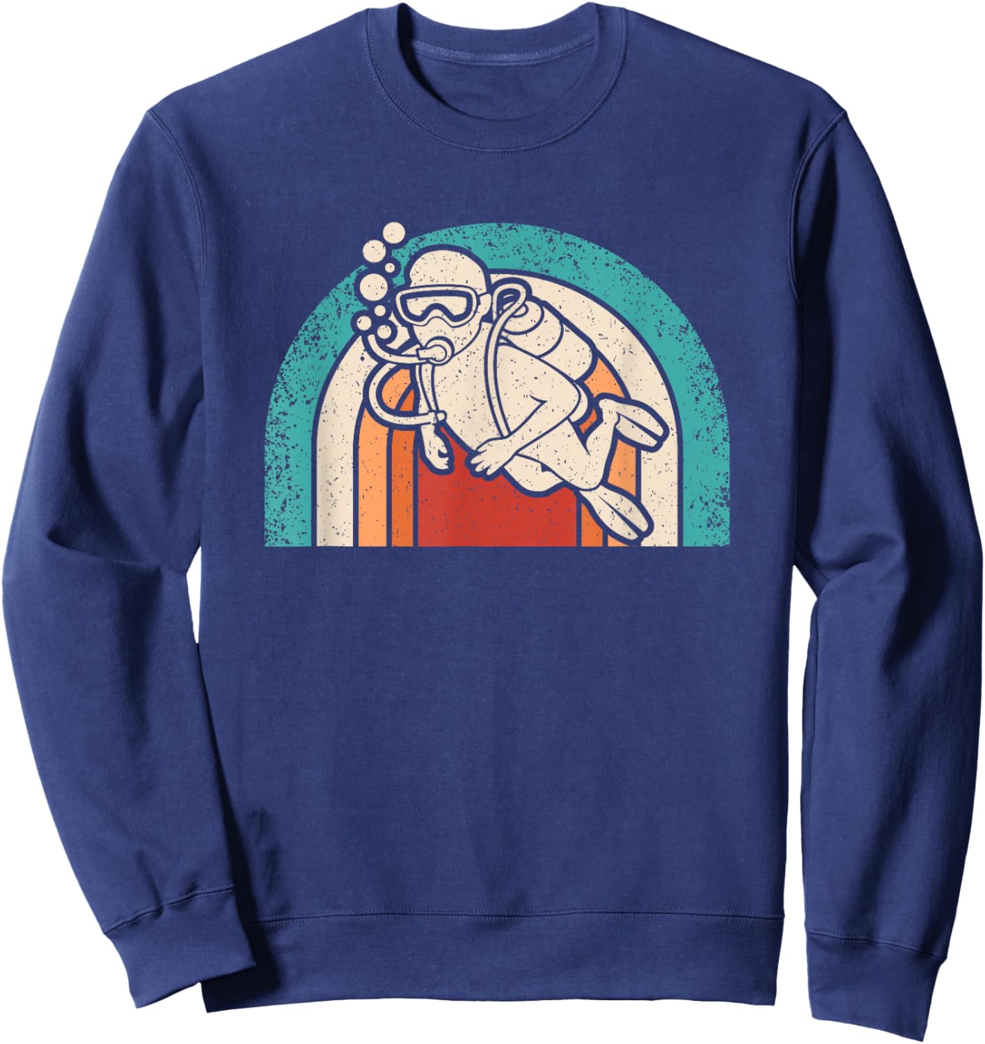 Retro Scuba Diving Diver Vintage Dive Men Women Sweatshirt - Sweatshirt | Navy