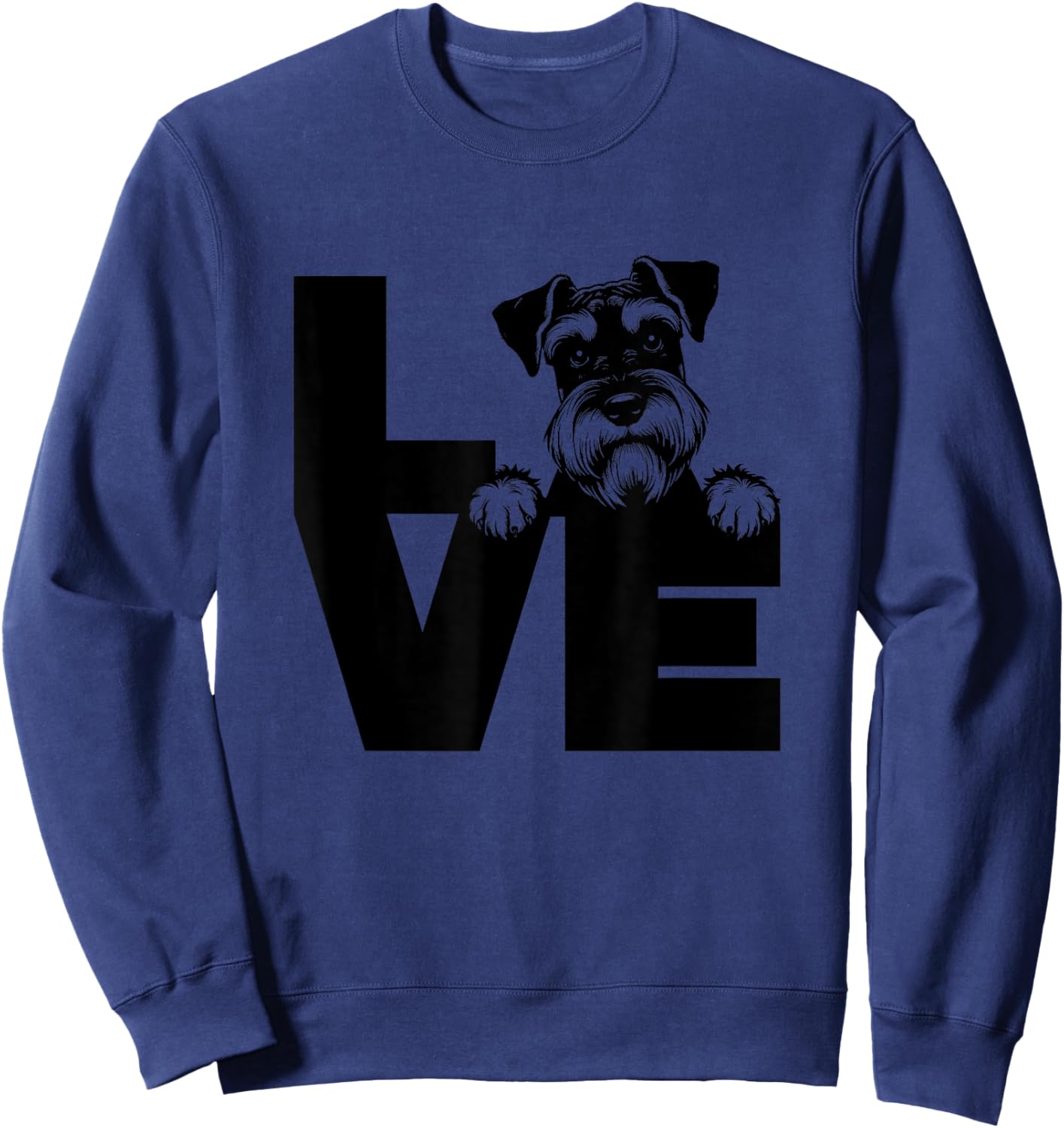 Love Miniature Schnauzer Dog Sweatshirt - Sweatshirt | Navy