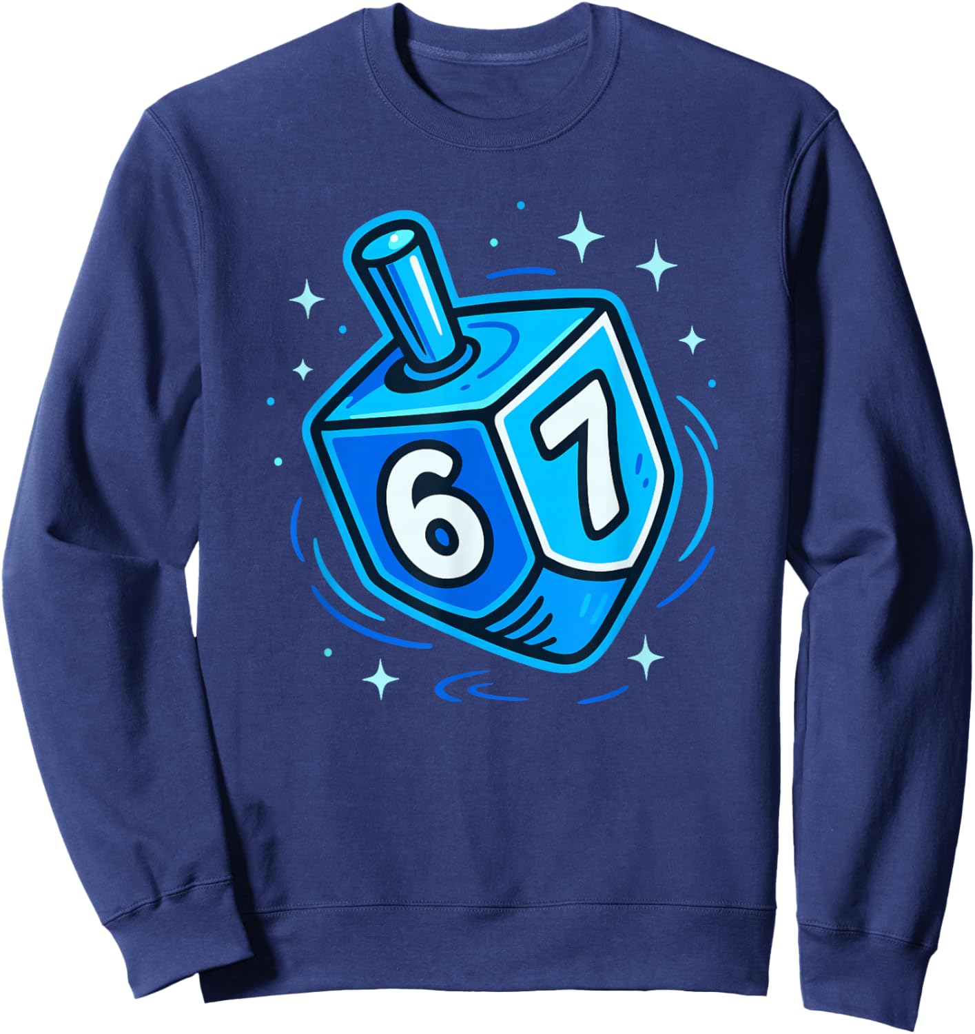 Hanukkah 67 Meme Chanukah Jewish Men Women Kids Sweatshirt - Sweatshirt | Navy