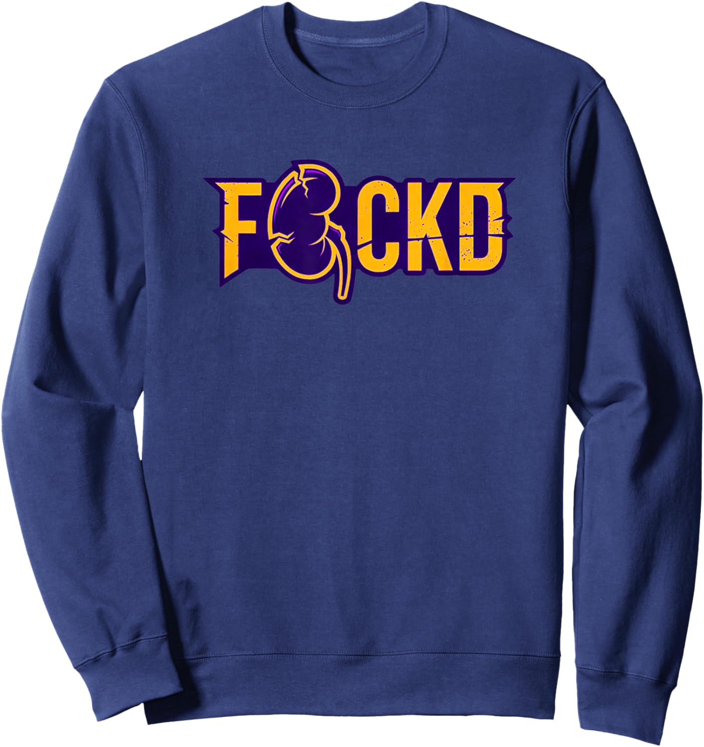 F CKD (Screw Kidney Disease) Sweatshirt - Sweatshirt | Navy