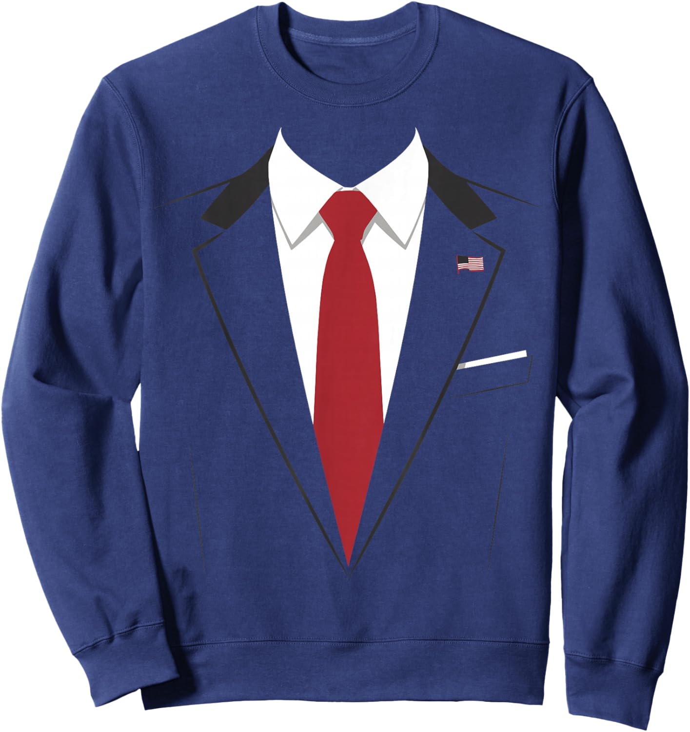 USA President Suit Easy Halloween Costume Sweatshirt - Sweatshirt | Navy