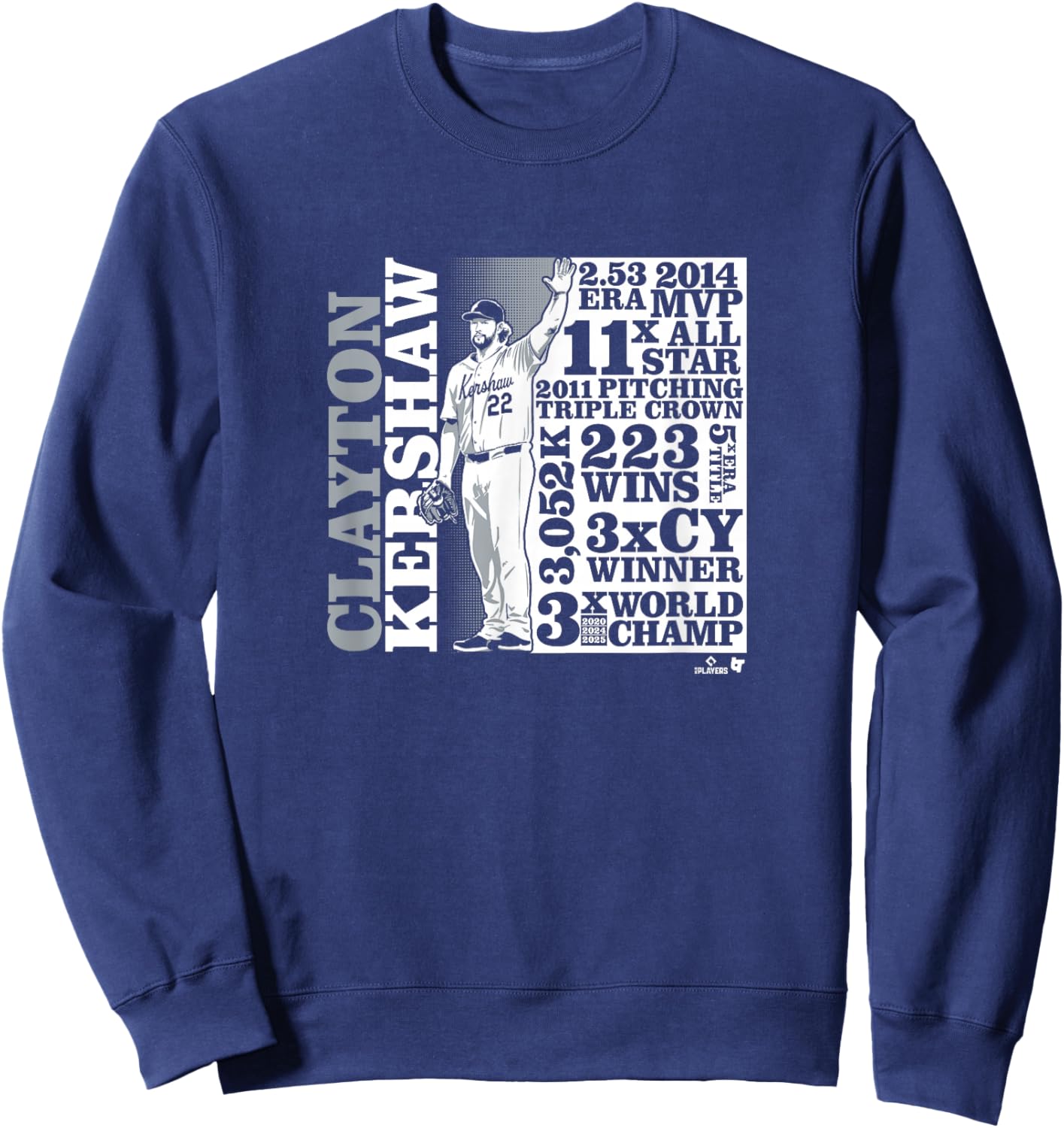 Clayton Kershaw - Goat List - Los Angeles Baseball Sweatshirt - Sweatshirt | Navy