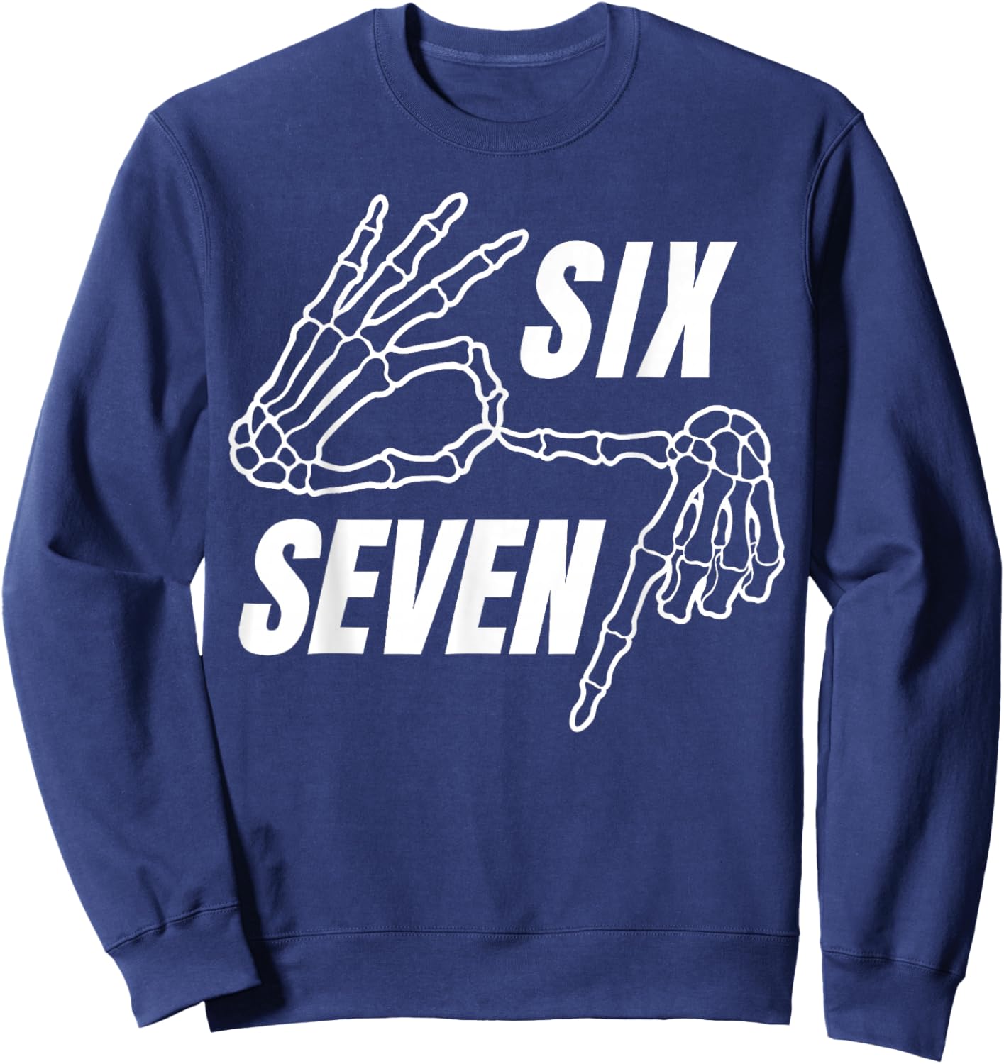 Funny 67 Six Seven Meme Couple Matching Halloween Costume Sweatshirt - Sweatshirt | Navy