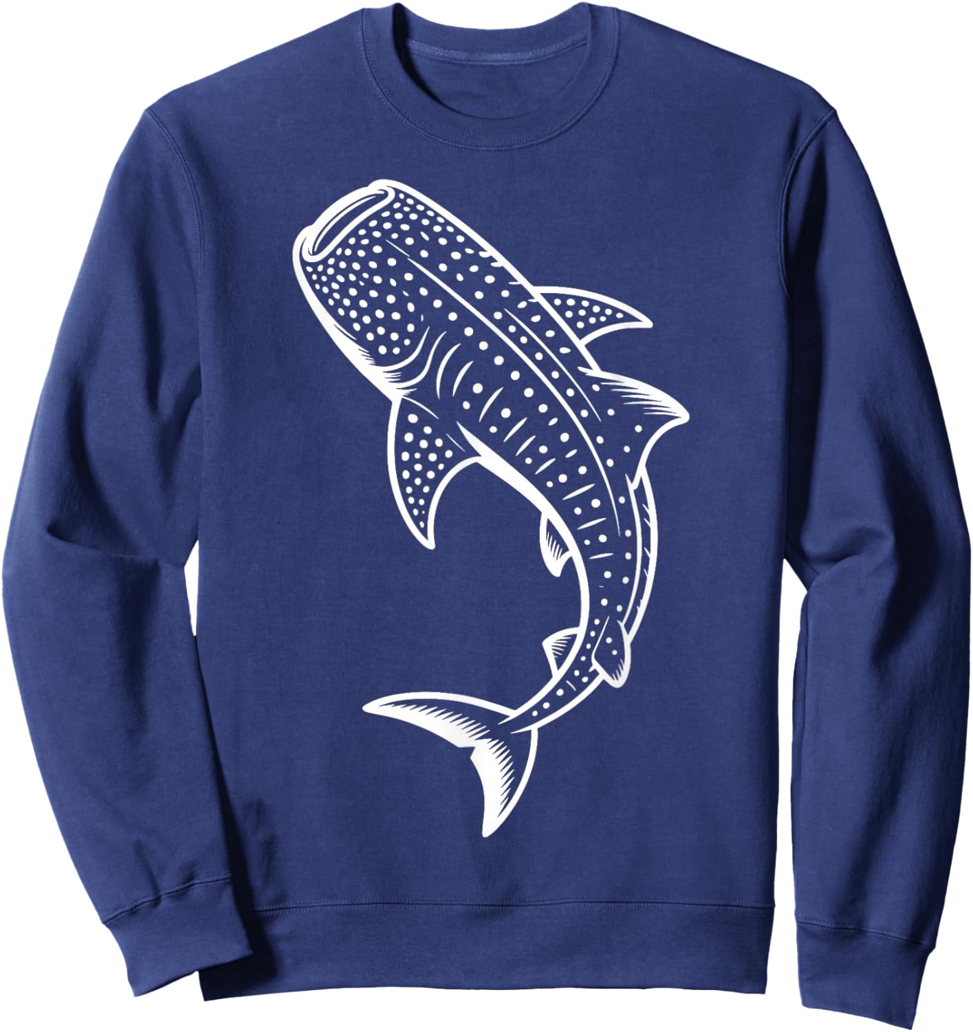 Whale Shark Illustration Sweatshirt - Sweatshirt | Navy