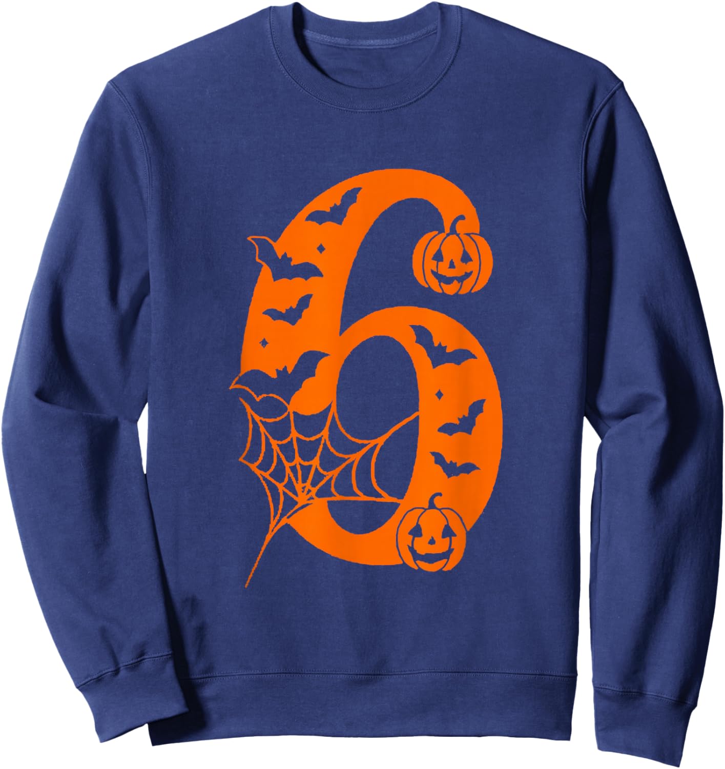 Number 6 Funny Meme Saying 6 7 Six Seven Halloween Costume Sweatshirt - Sweatshirt | Navy