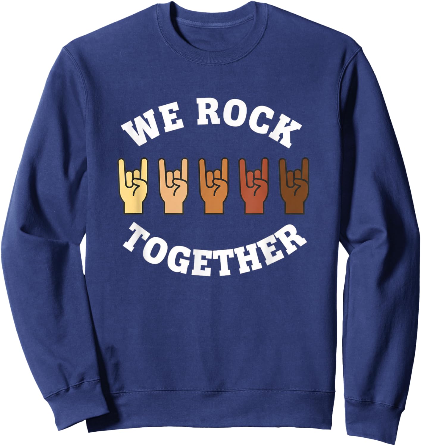 We Rock Together Rock Women Unity Band Fan Sweatshirt - Sweatshirt | Navy