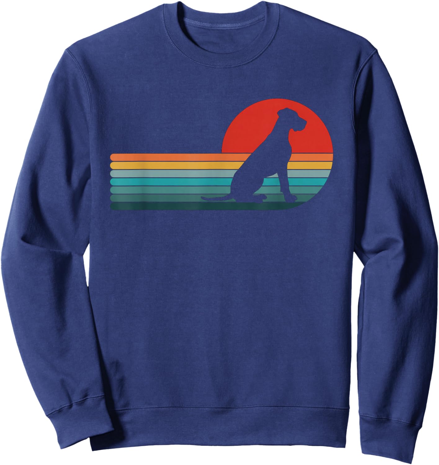 Retro Great Dane Dog Lover Sweatshirt - Sweatshirt | Navy