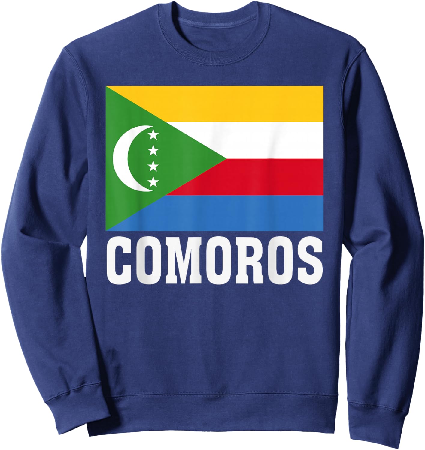 Comoros Flag Patriotic National Roots Souvenir Sweatshirt - Sweatshirt | Navy