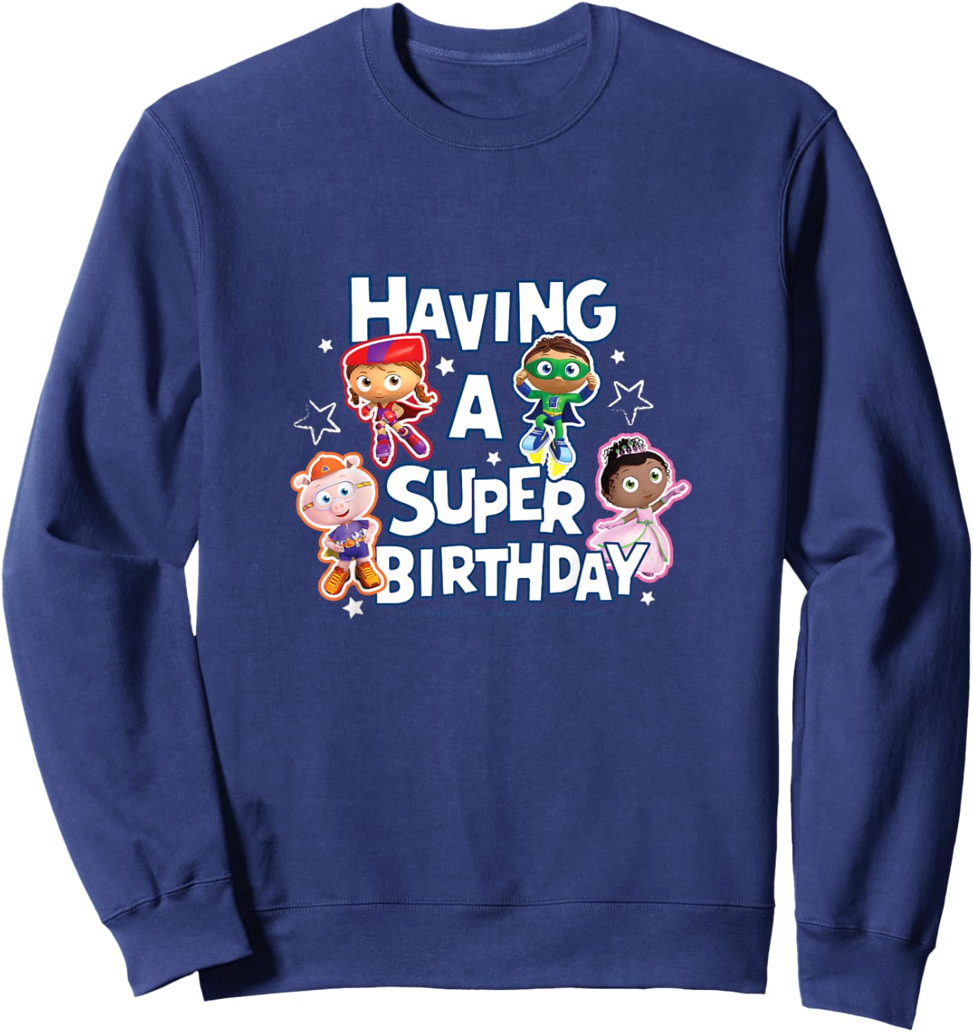 Kids Super Why - Having a Super Birthday Sweatshirt - Sweatshirt | Navy