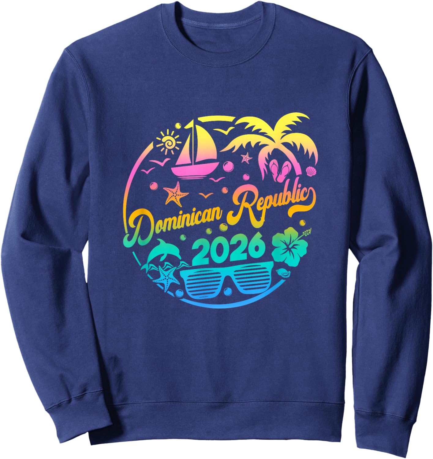 Dominican Republic 2026 Family Vacation Beach Matching Group Sweatshirt - Sweatshirt | Navy