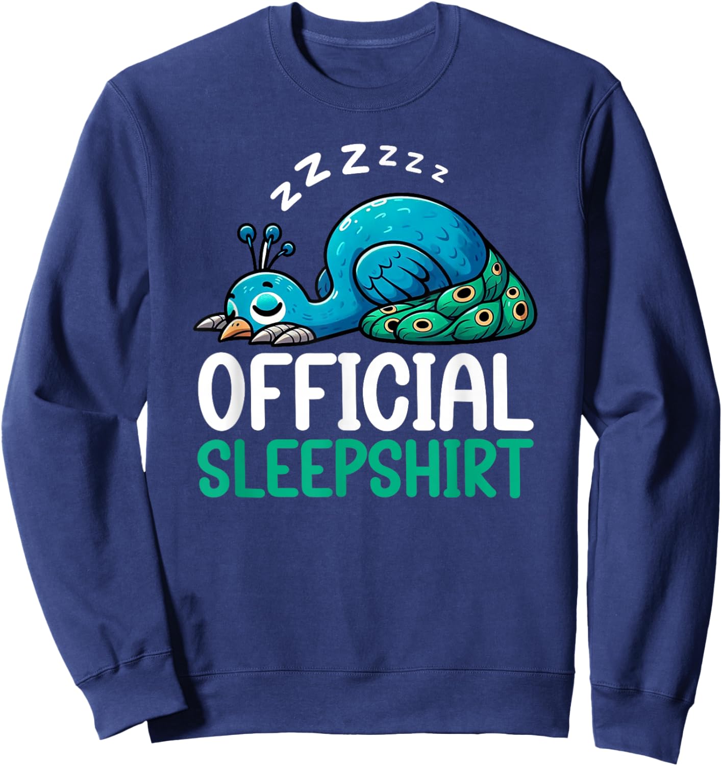 Official Sleepshirt Peacock Pajamas Lazy Sleeper Animal Sweatshirt - Sweatshirt | Navy