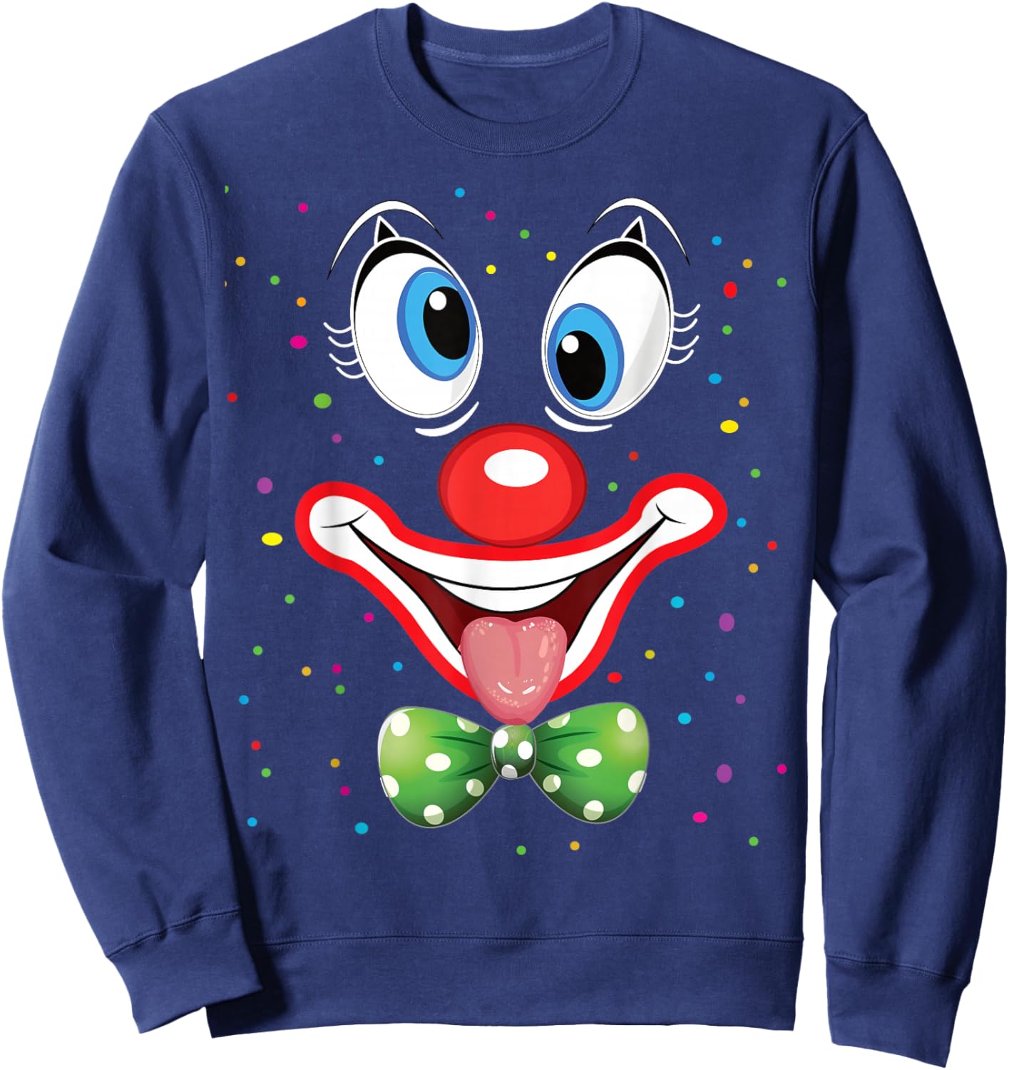 Carnival Clown Face Circus Costume Kids Men Women Carnivals Sweatshirt - Sweatshirt | Navy
