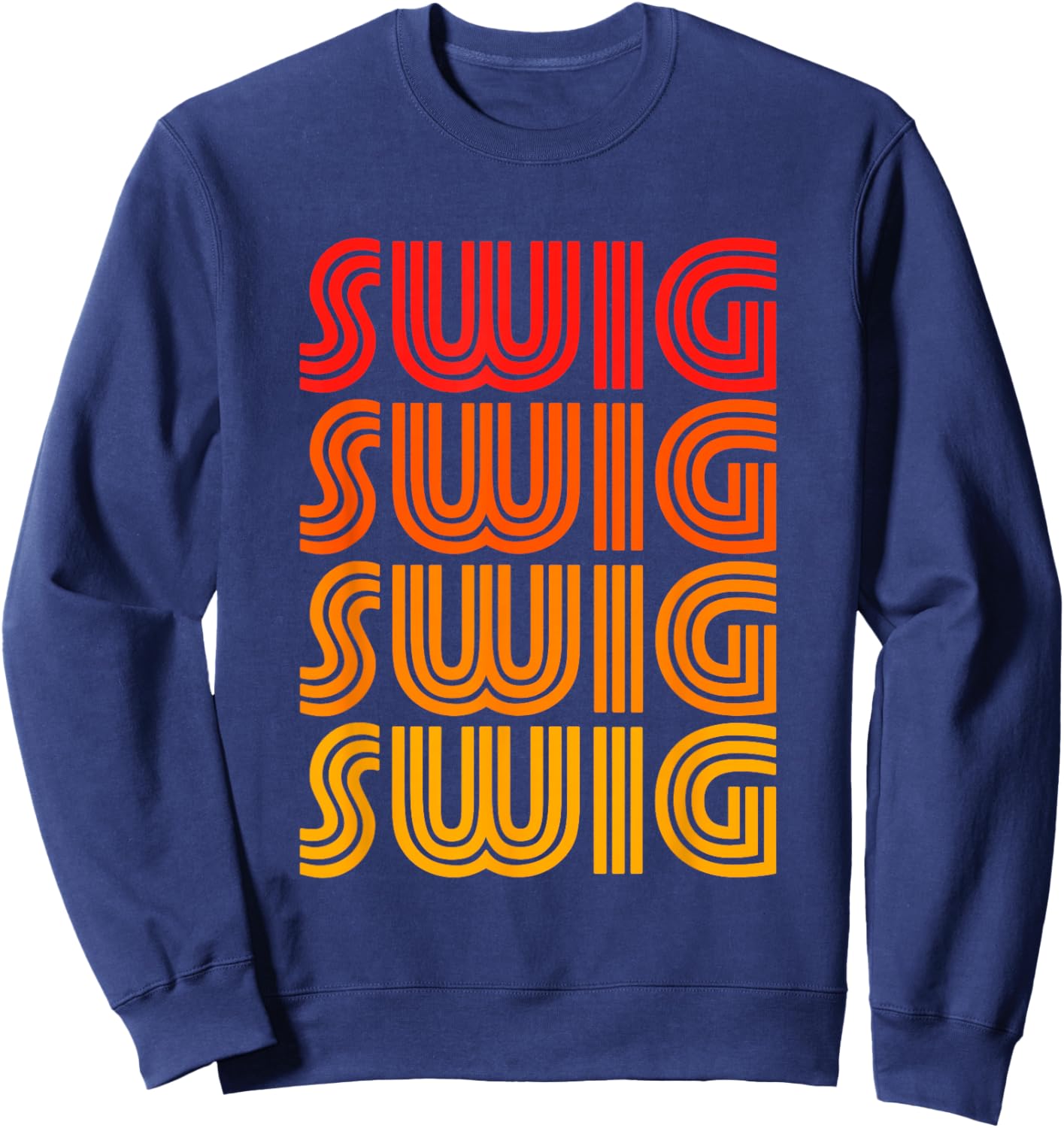 Swig Heart Funny Cute Favorite Word Sip Drink Beverage Fan Sweatshirt - Sweatshirt | Navy