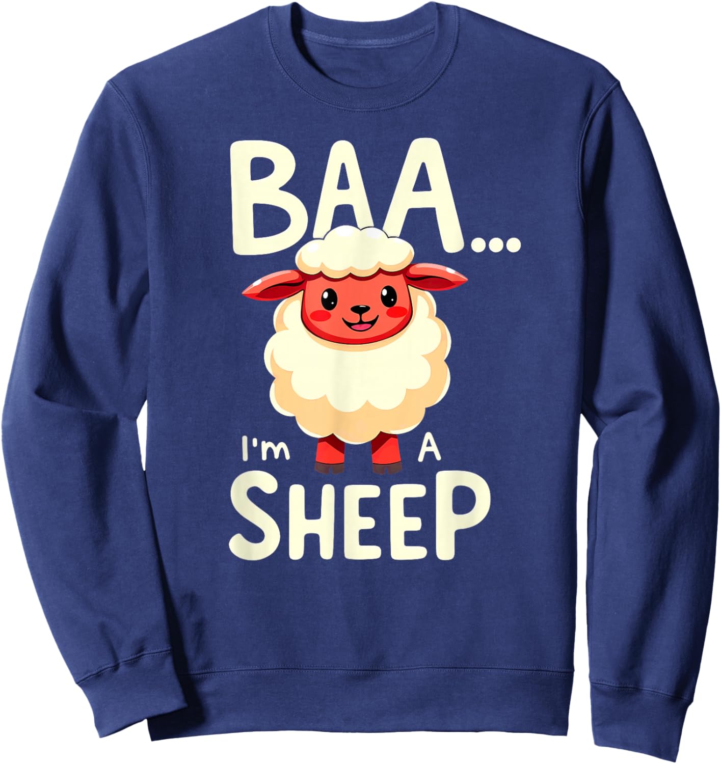 Lamb Farmer Baa I'm A Sheep Halloween Sweatshirt - Sweatshirt | Navy
