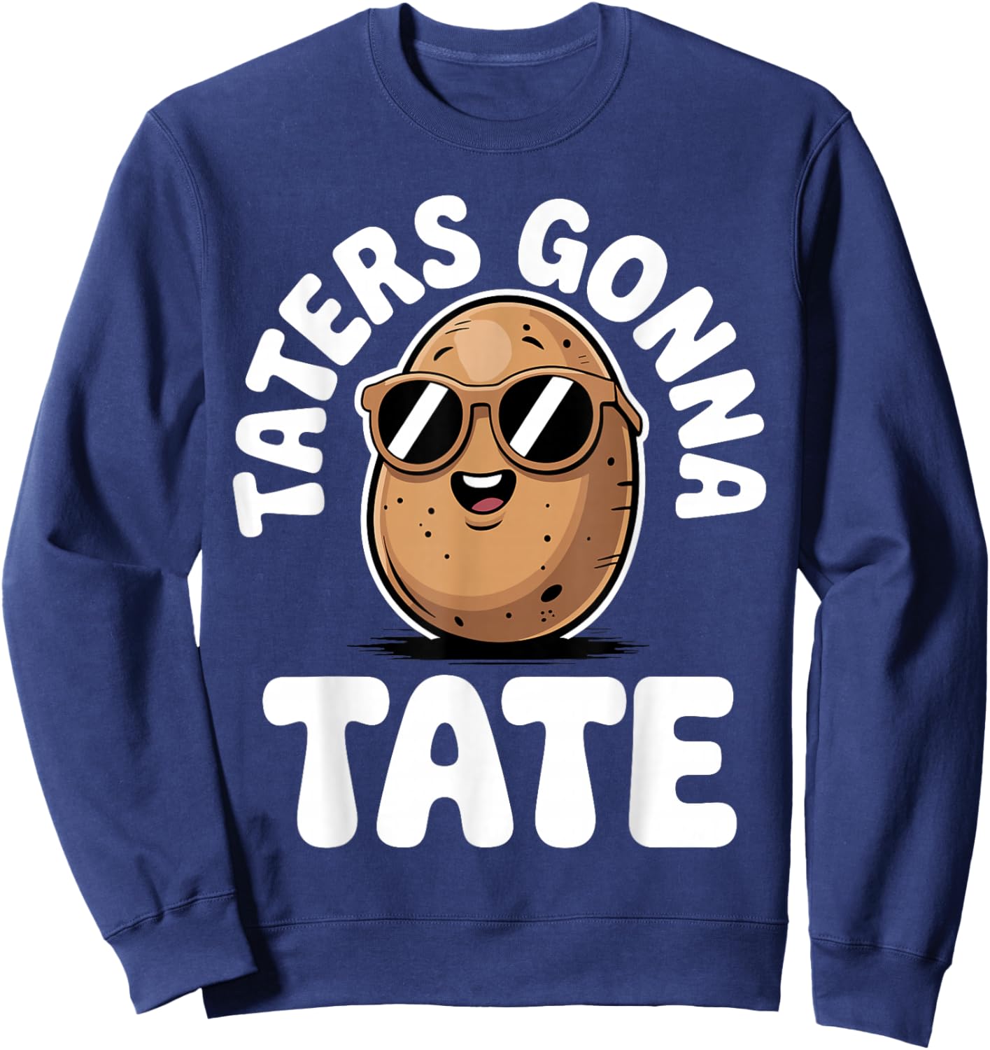 Potato Novelty Women Adult Potato Gag Potato Lovers Sweatshirt - Sweatshirt | Navy
