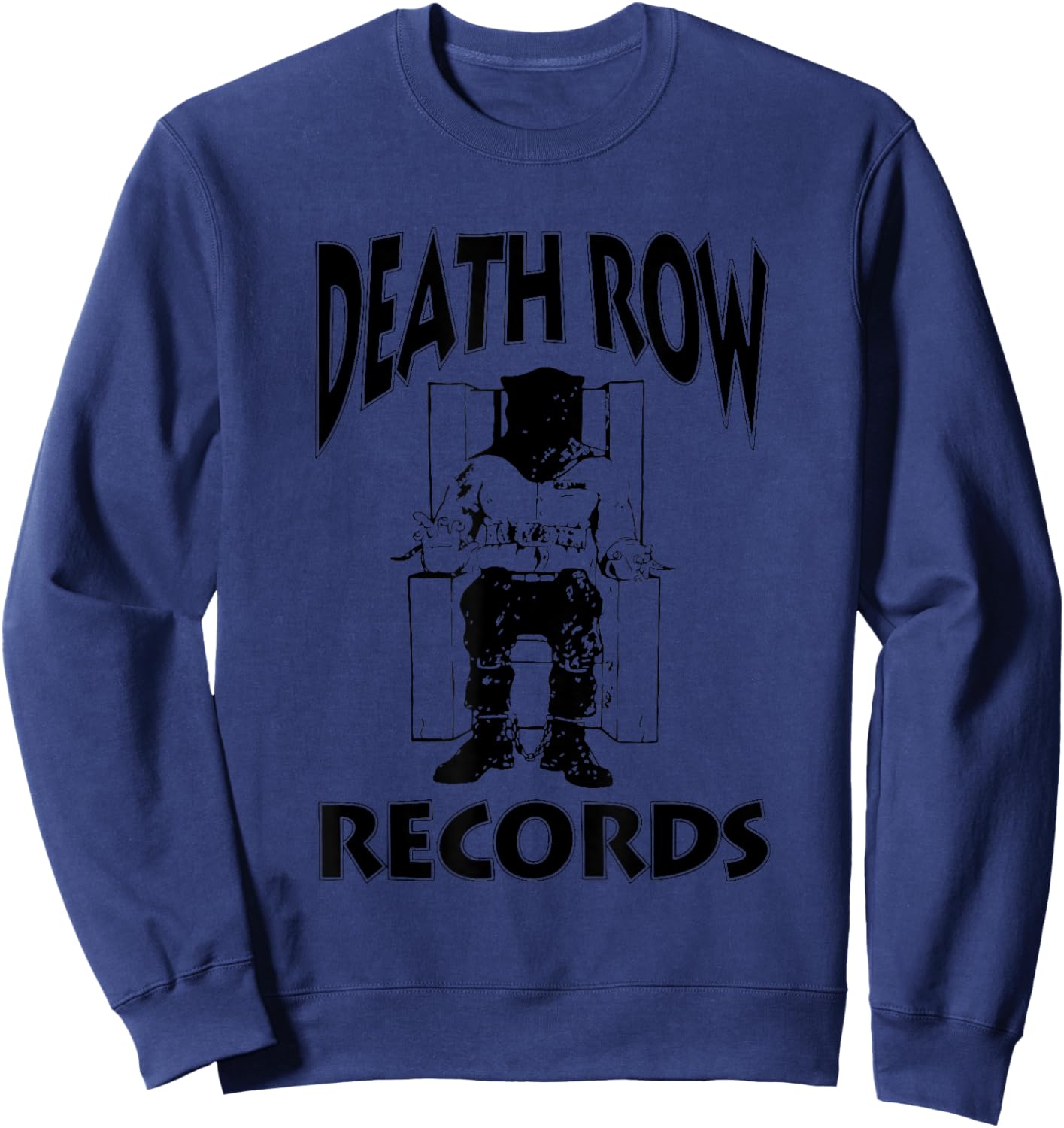 Official Death Row Records Black Logo Sweatshirt - Sweatshirt | Navy