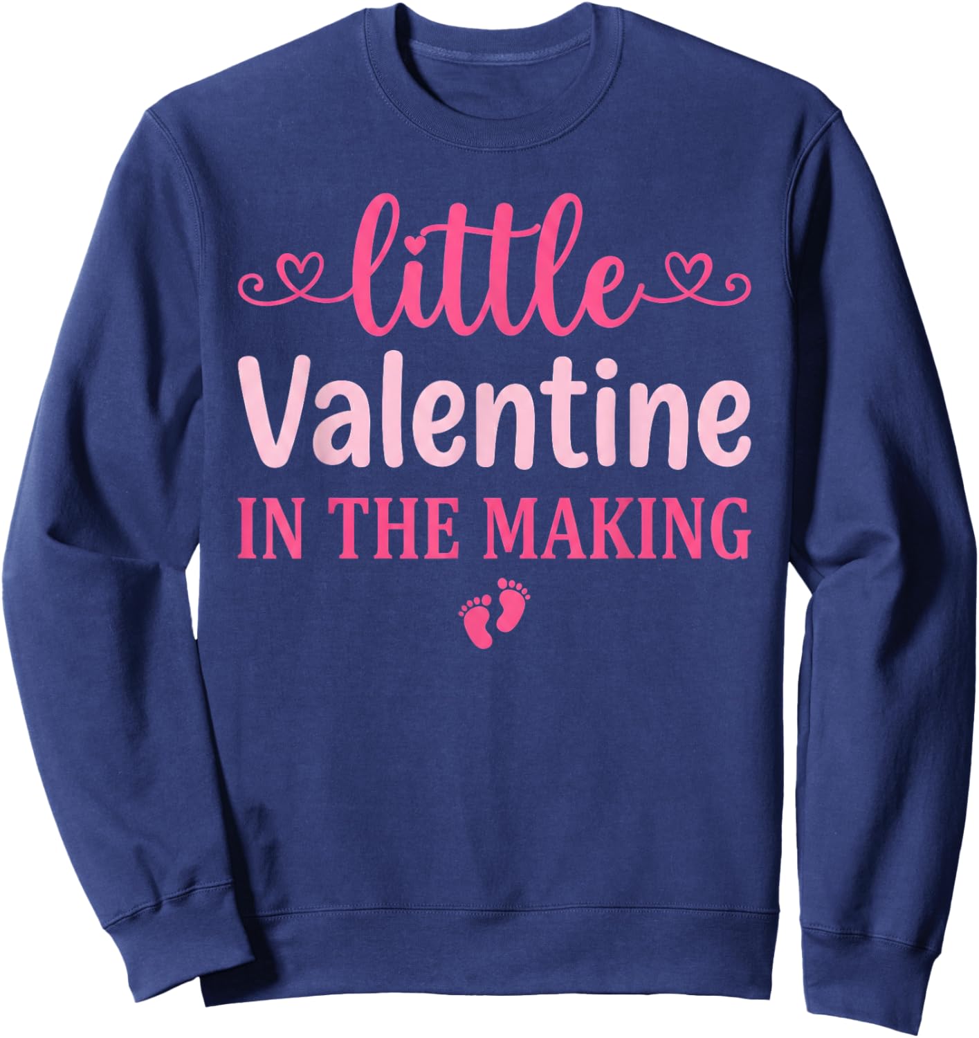 Little Valentine in The Making Valentine's Day Pregnancy Sweatshirt - Sweatshirt | Navy