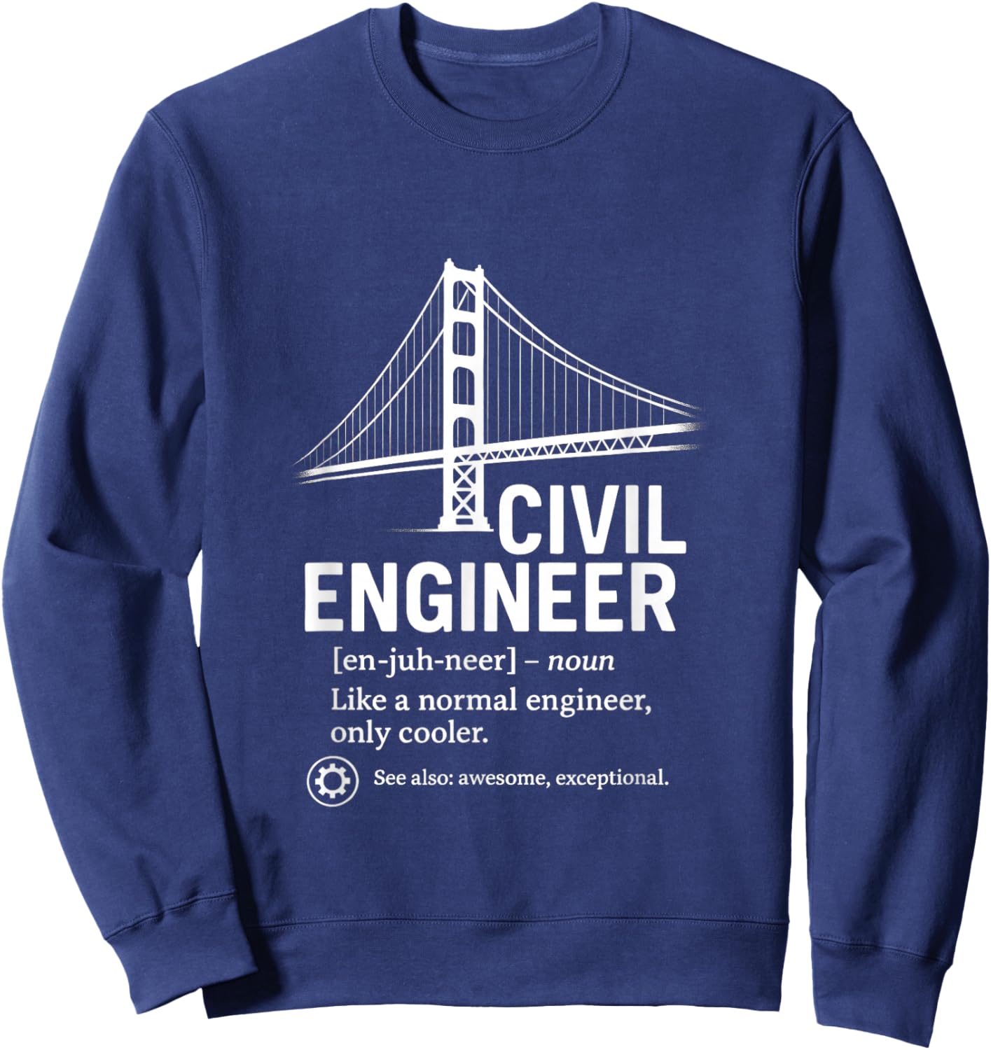 Civil Engineer - Funny Retro Engineering Sweatshirt - Sweatshirt | Navy
