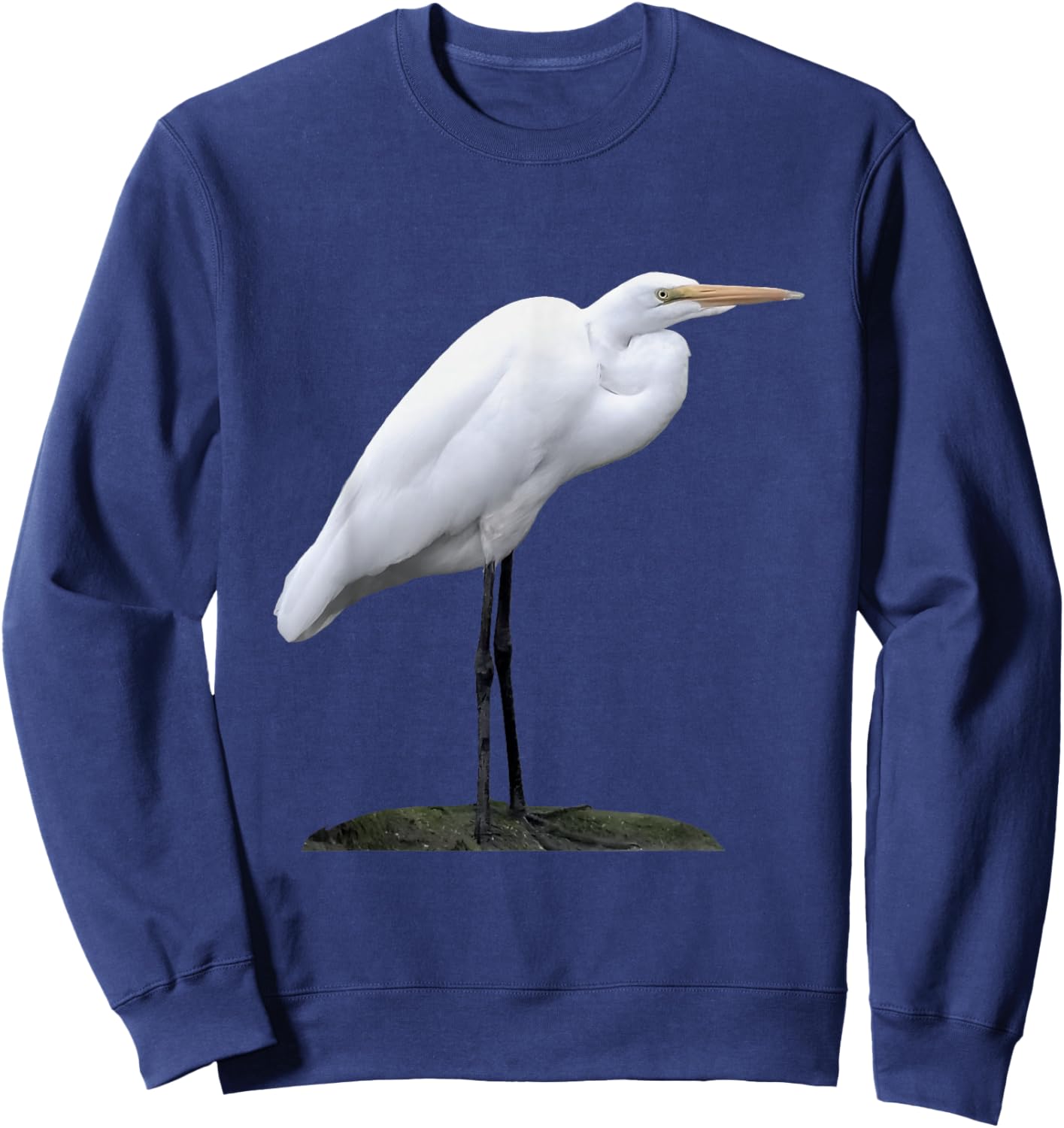 Great Egret : Wetland Wildlife Sweatshirt - Sweatshirt | Navy