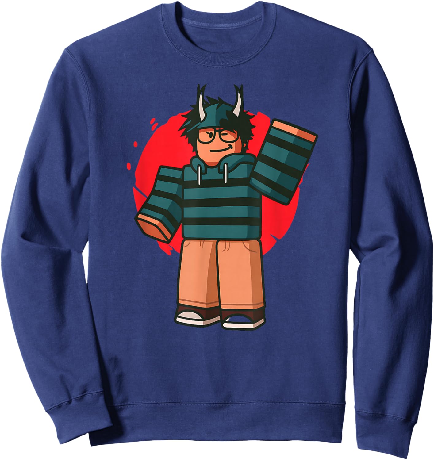 Blox noob Funny Meme Gaming for Gamers Sweatshirt - Sweatshirt | Navy