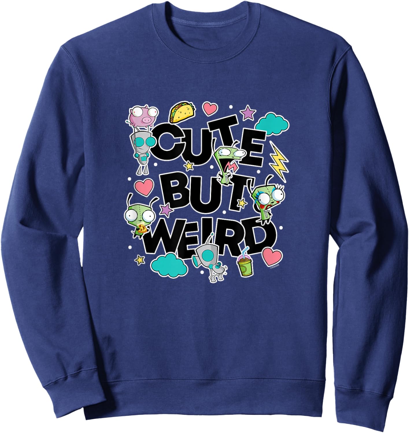 Invader Zim - Gir - Cute But Weird Sweatshirt - Sweatshirt | Navy