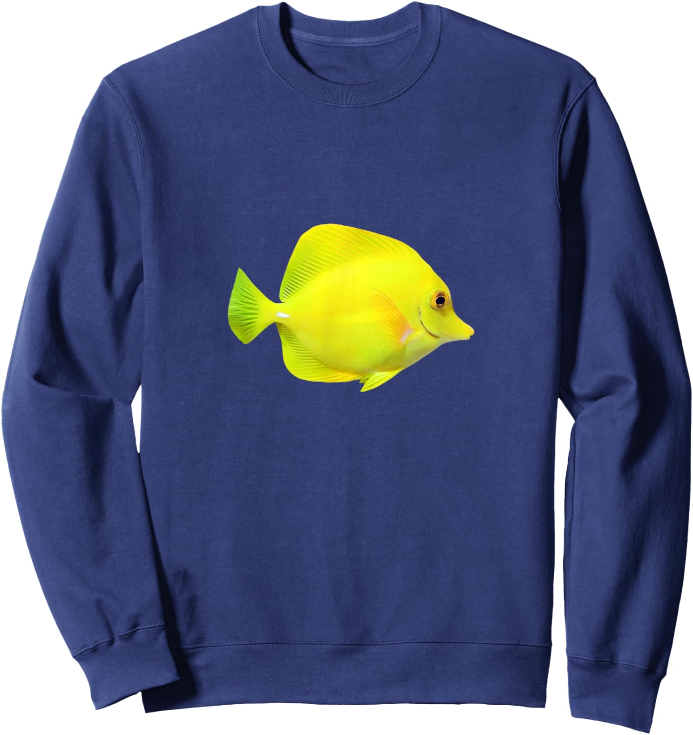 Yellow Tang Tropical Fish Sweatshirt - Sweatshirt | Navy