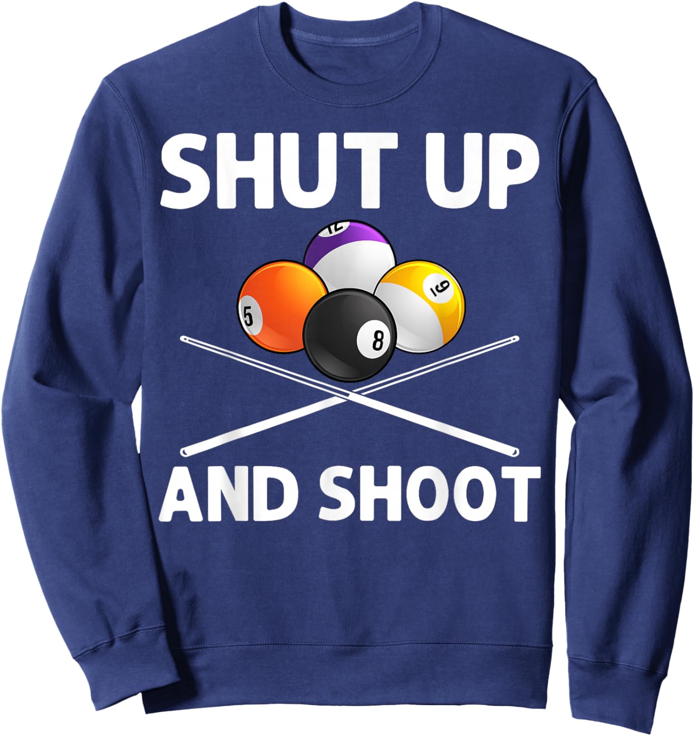 Funny Billiards Art Women Billiard Lover Pool Player Sweatshirt - Sweatshirt | Navy