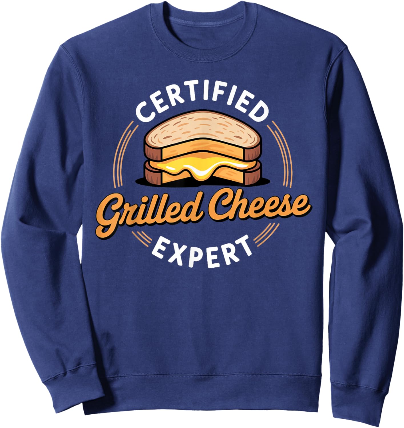 Funny Grilled Cheese Art Women Grilled Cheese Lover Sweatshirt - Sweatshirt | Navy