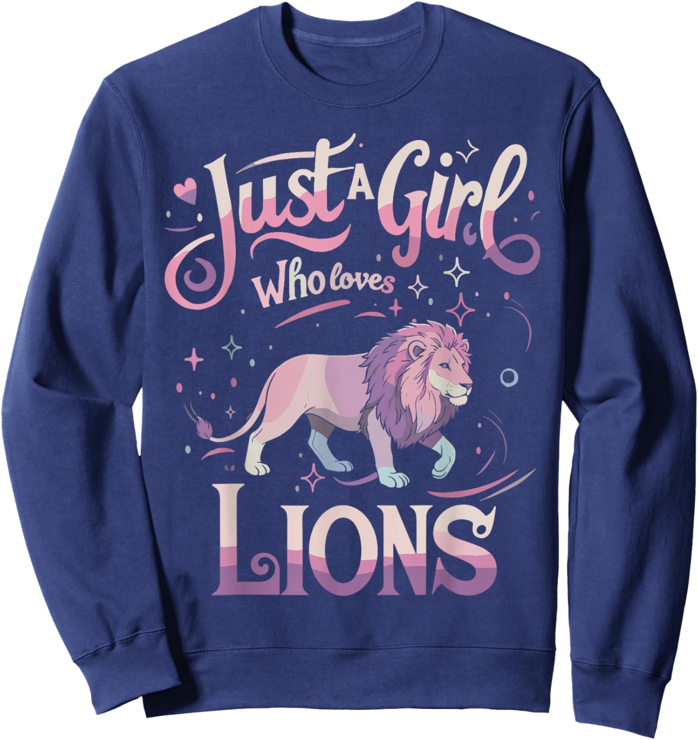 Girls Lions Shirt Lovers Men Women Sweatshirt - Sweatshirt | Navy