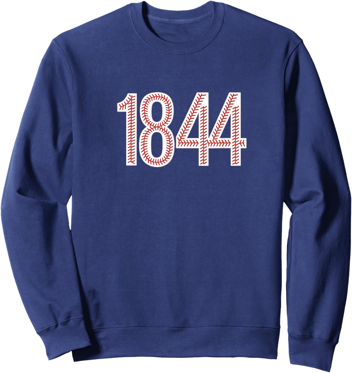 1844 - Baseball Style Sweatshirt - Sweatshirt | Navy