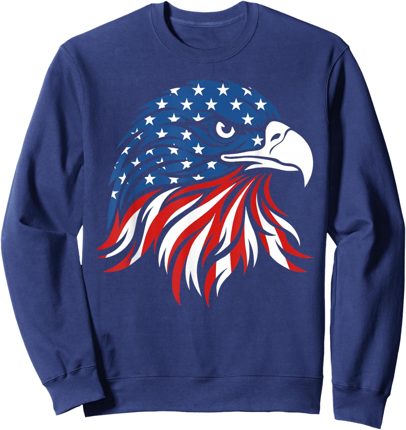 Bald Eagle 4th of July Independence Day Retro Eagle Sweatshirt - Sweatshirt | Navy