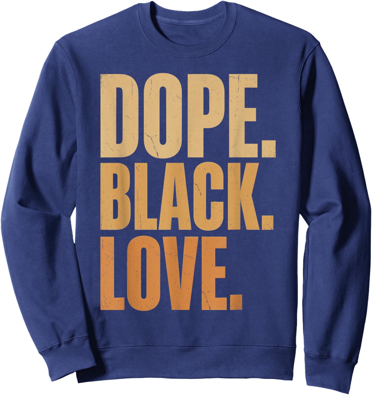 Matching Couples Dope Black Love Melanin Couple Melanated Sweatshirt - Sweatshirt | Navy