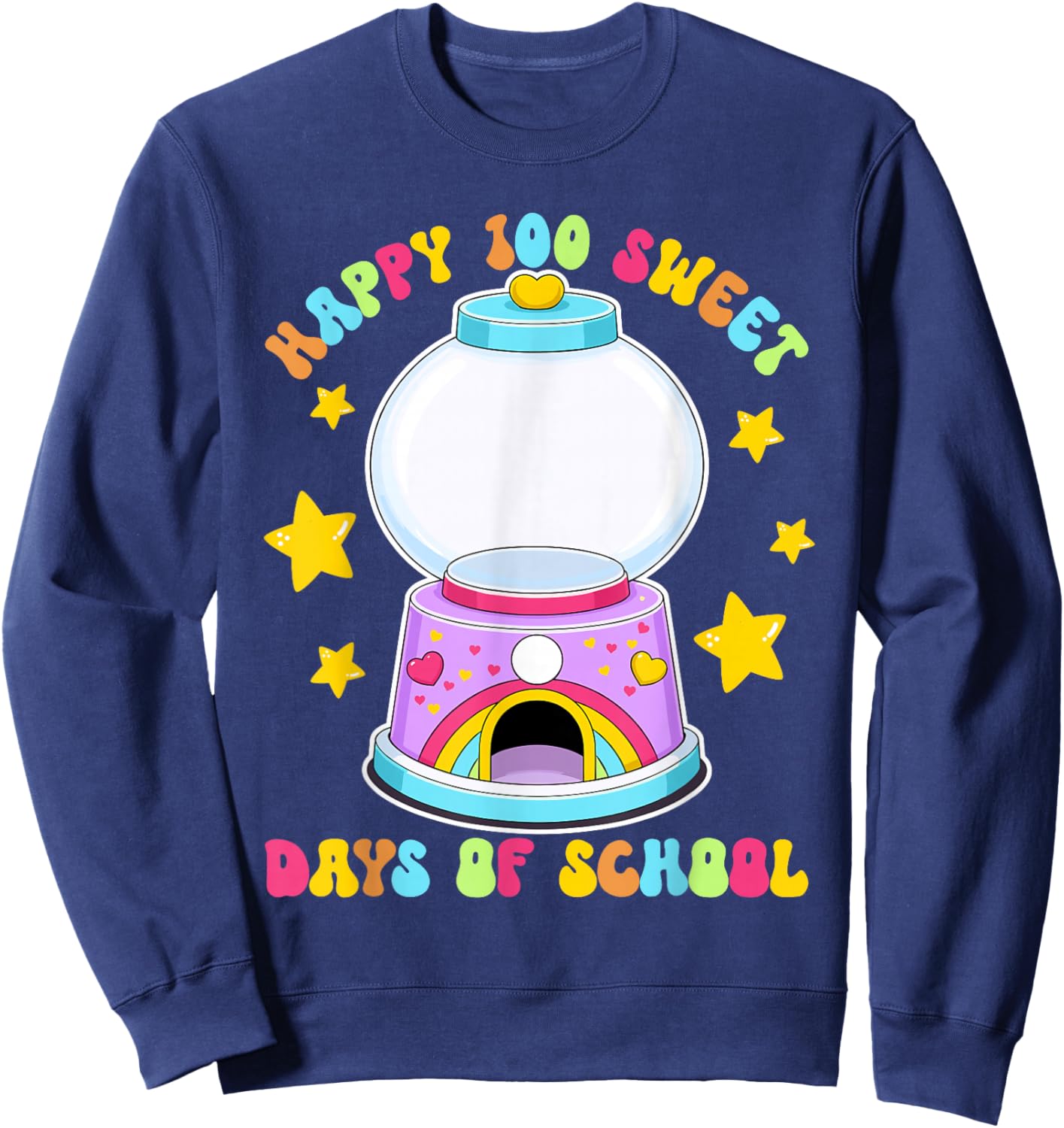 Funny 100 Days of School Gumball Machine Empty DIY Project Sweatshirt - Sweatshirt | Navy
